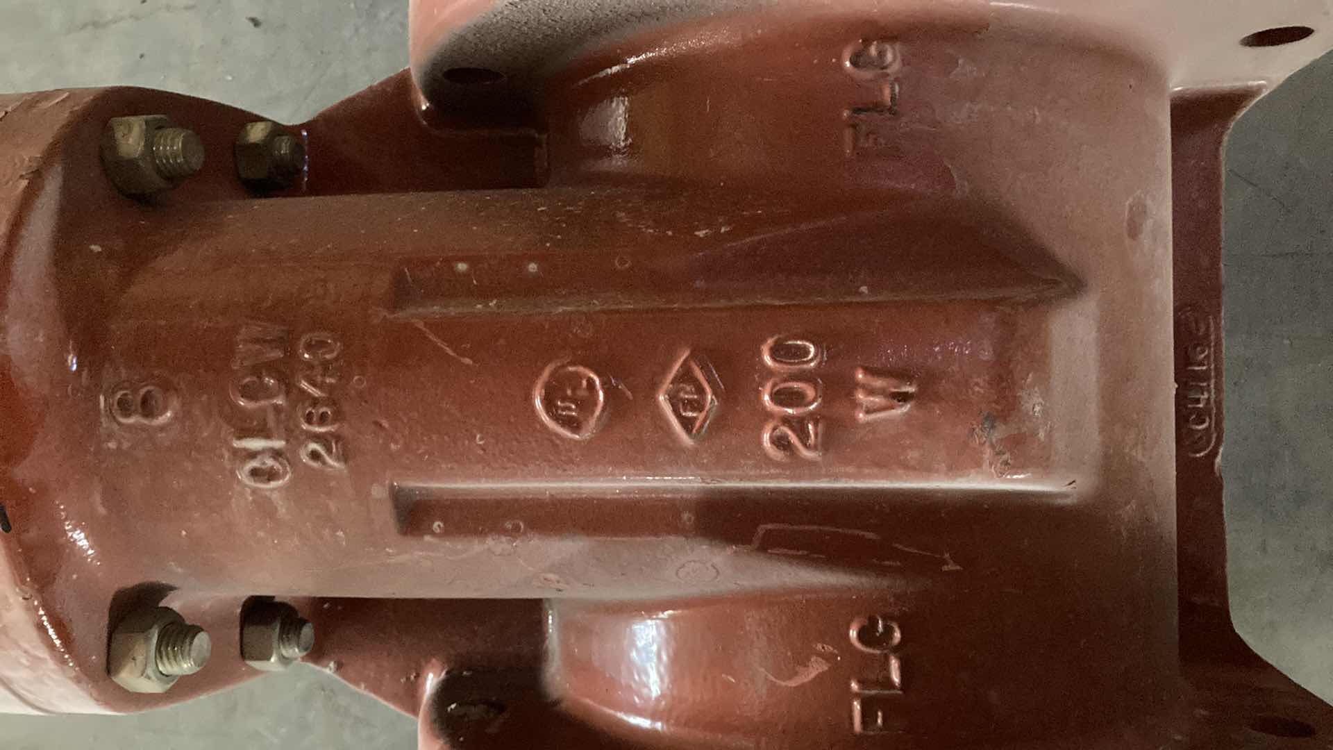 Photo 1 of CLOW FIRE MAIN CHECK VALVE C509P2 RW 8 FLG OL NRS ON