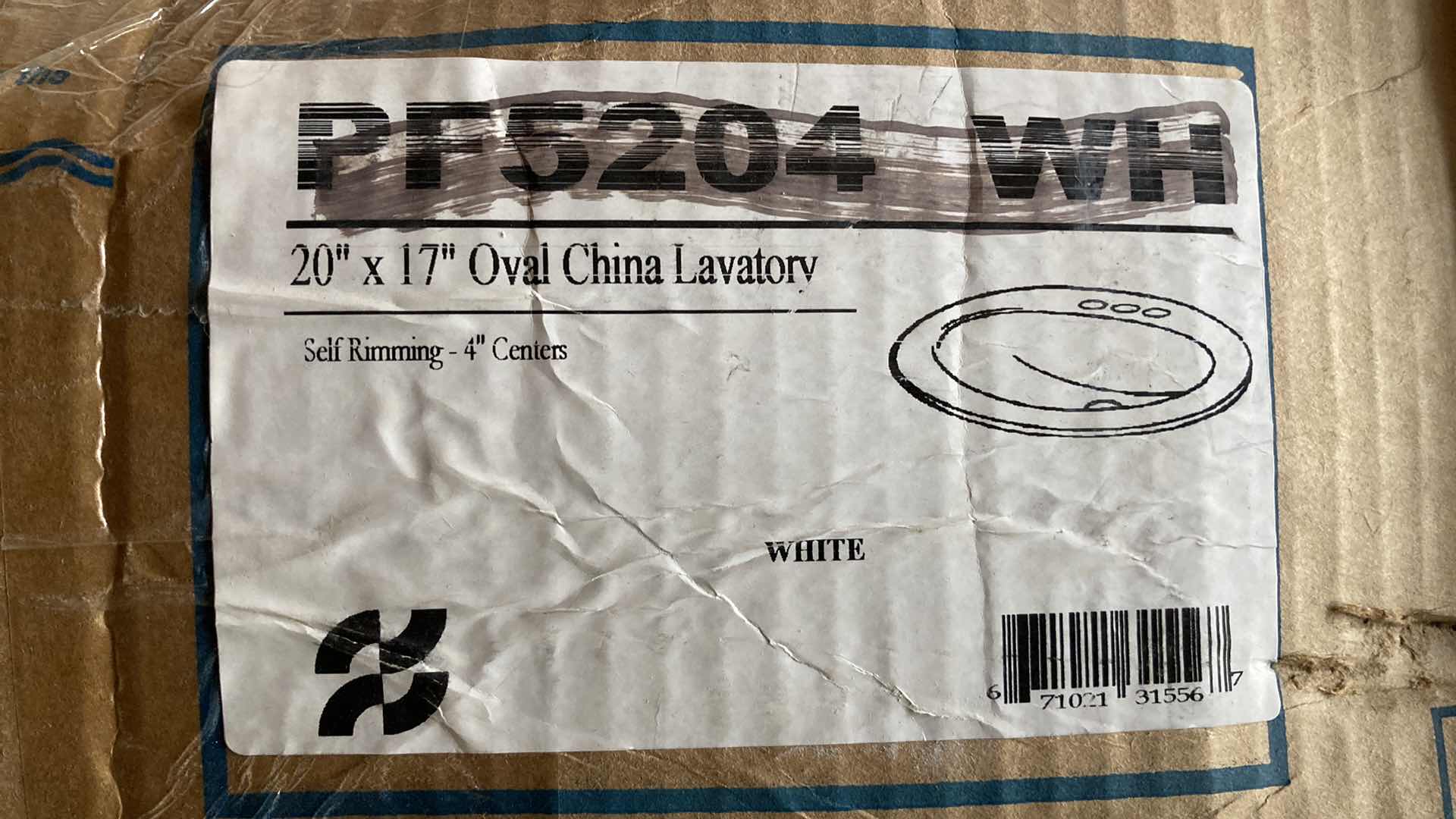 Photo 1 of NEW PROFLO OVAL CHINA LAVATORY WHITE SINK 20in X 17in