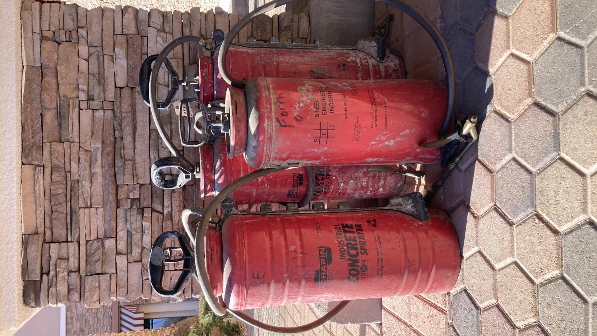 Photo 1 of INDUSTRIAL CONCRETE SPRAY CANISTERS (5)