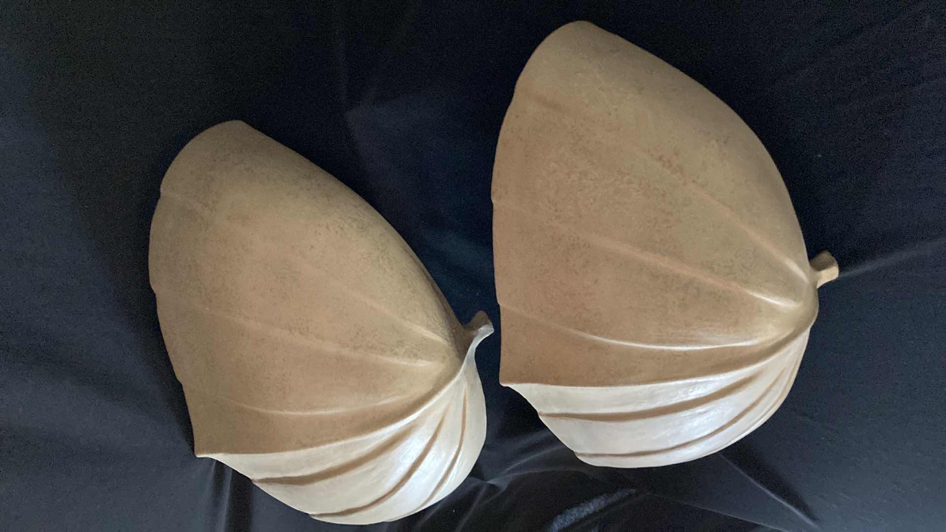 Photo 1 of DEREK MARSHALL PEARL FINISH CERAMIC SCONCES 17.5” X 7” H 9”