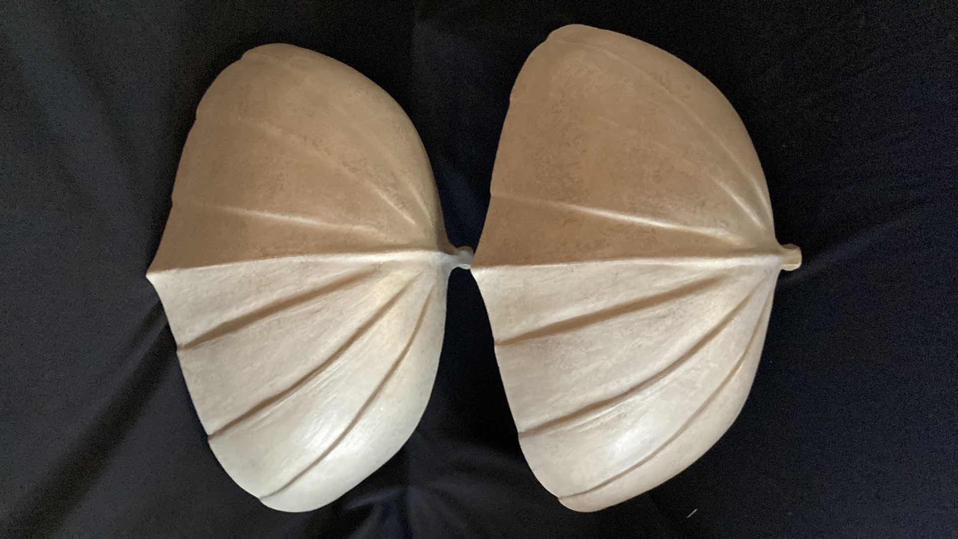 Photo 1 of DEREK MARSHALL PEARL FINISH CERAMIC SCONCES 17.5” X 7” H 9”