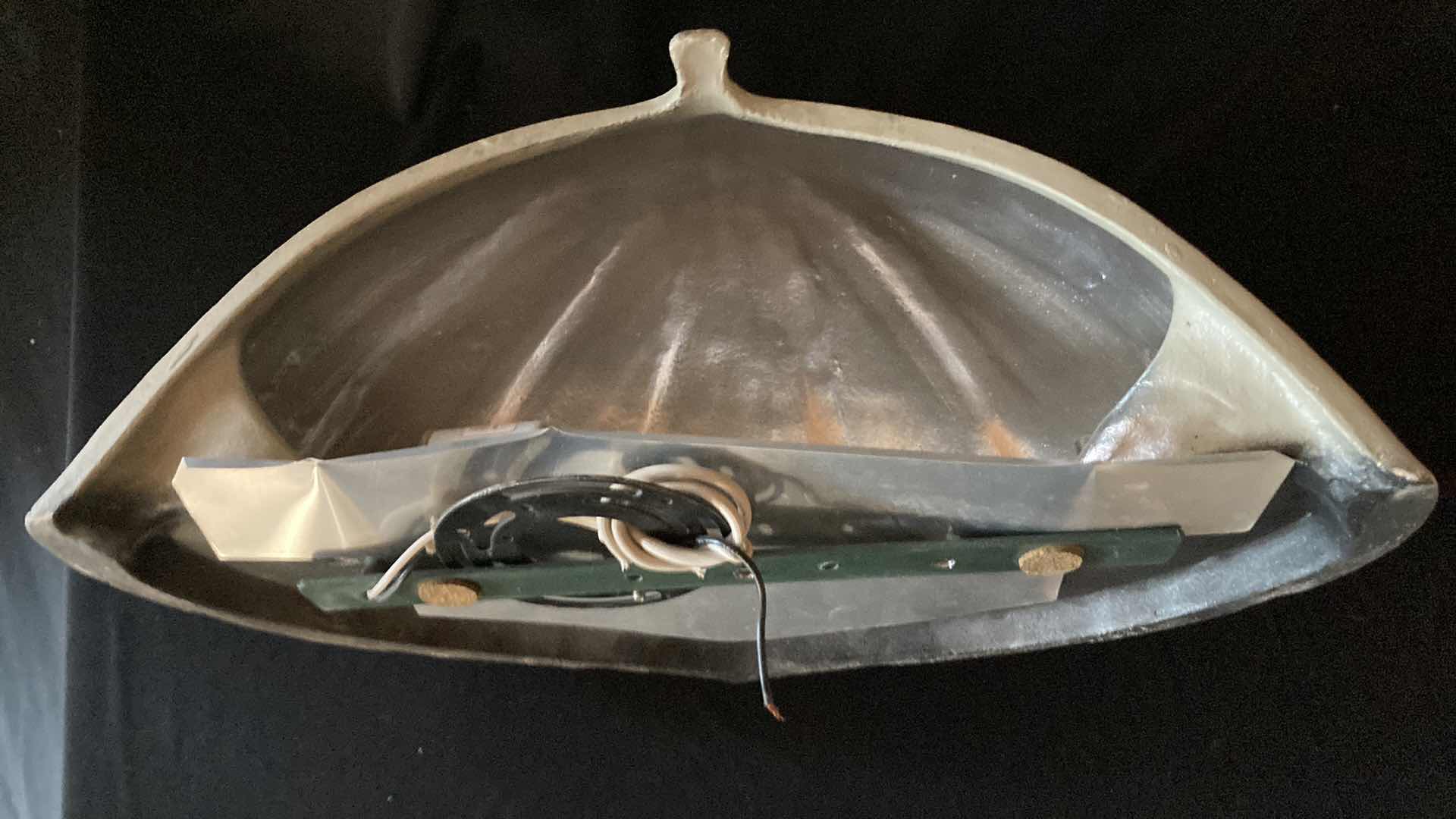 Photo 1 of DEREK MARSHALL PEARL FINISH CERAMIC SCONCES 17.5” X 7” H 9”