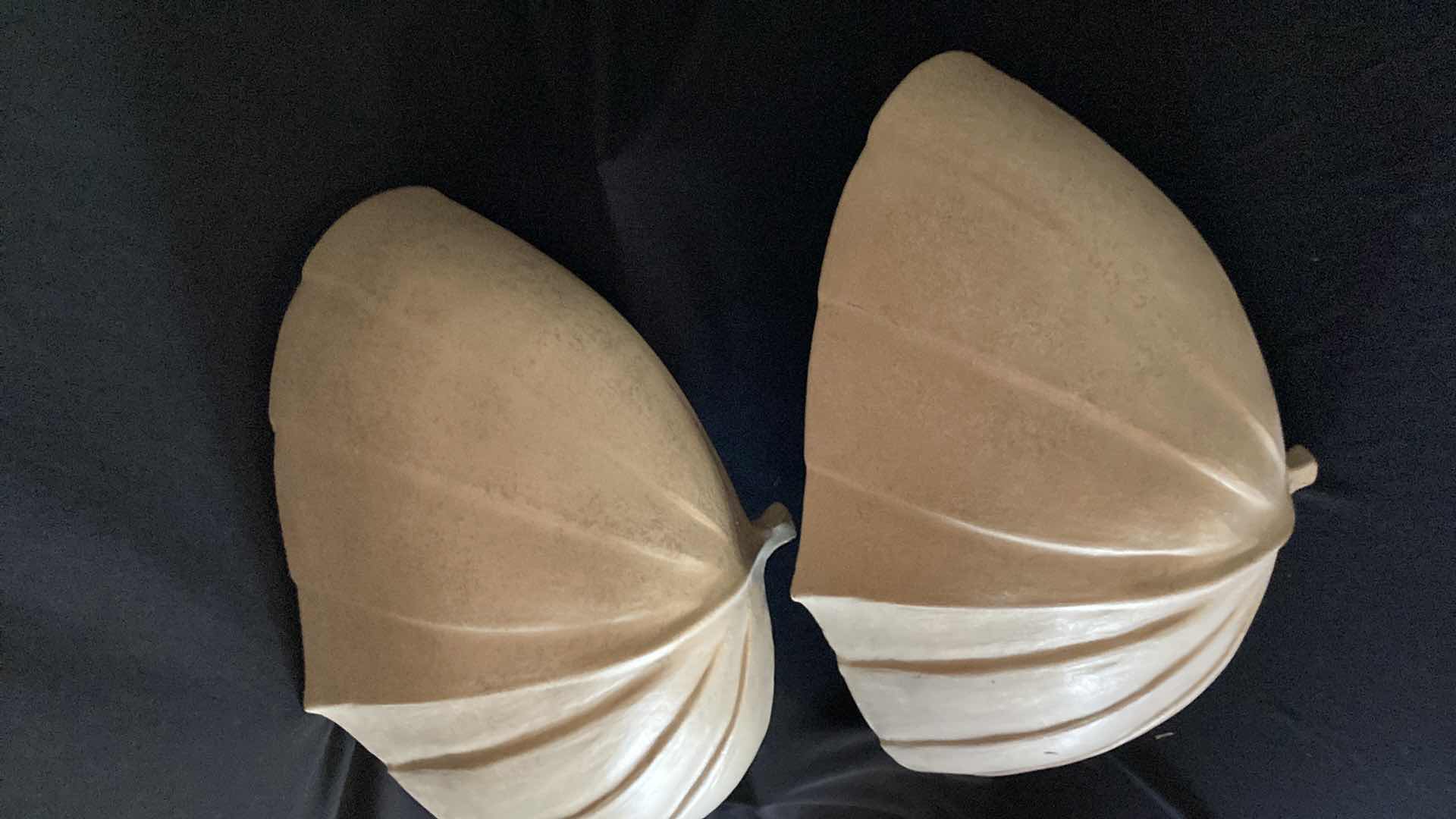 Photo 1 of DEREK MARSHALL PEARL FINISH CERAMIC SCONCES 17.5” X 7” H 9”