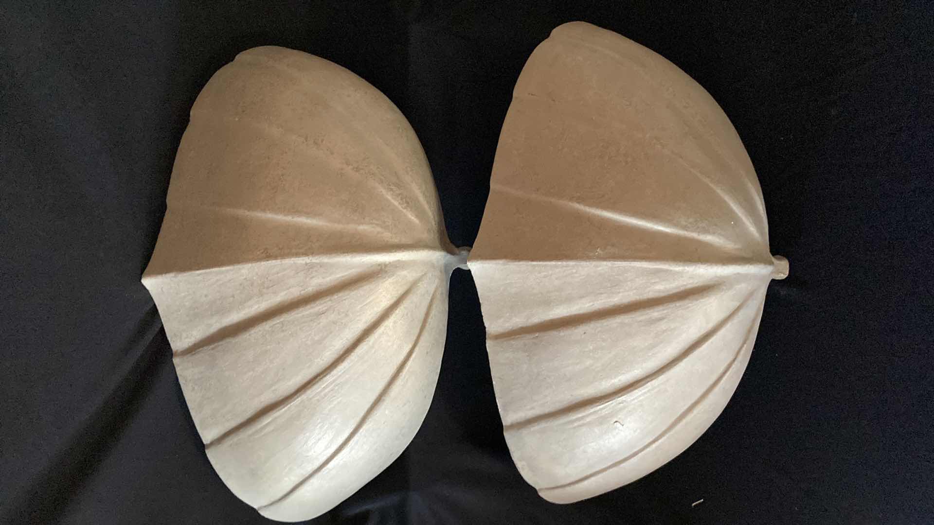 Photo 1 of DEREK MARSHALL PEARL FINISH CERAMIC SCONCES 17.5” X 7” H 9”