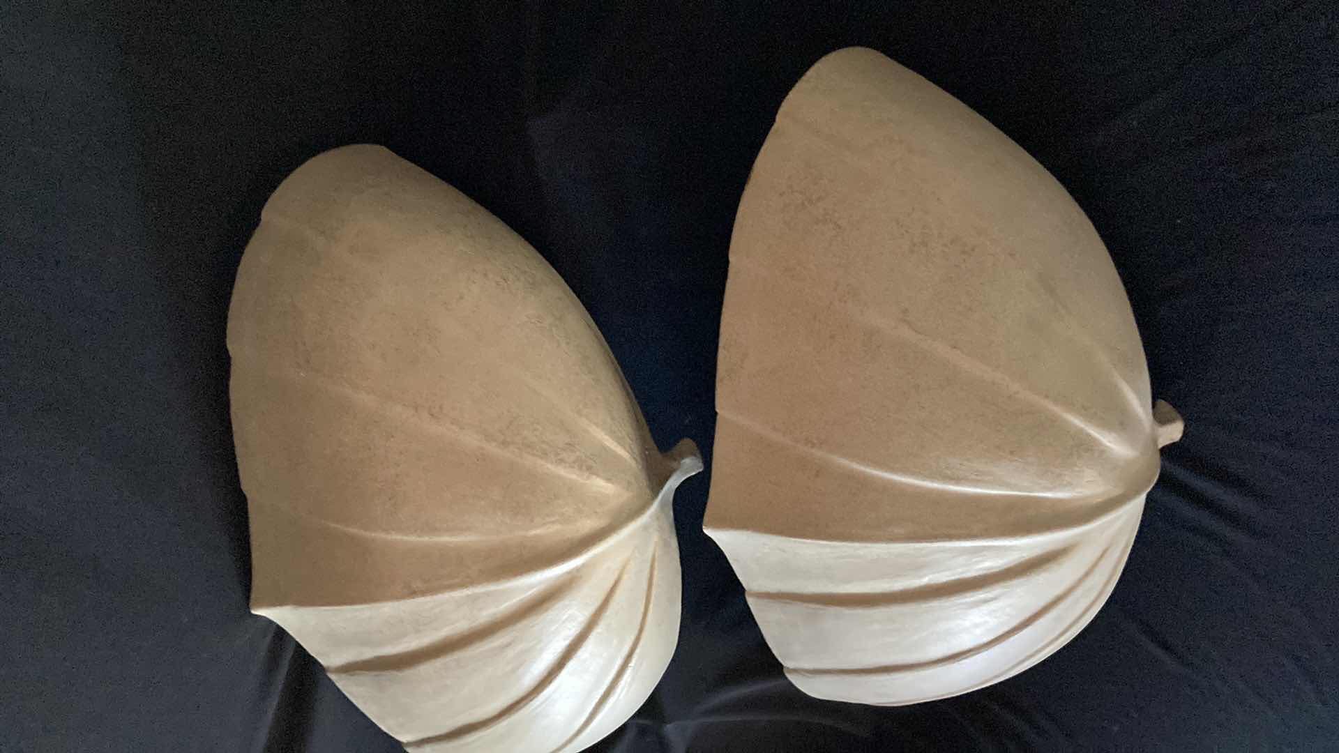 Photo 1 of DEREK MARSHALL PEARL FINISH CERAMIC SCONCES 17.5” X 7” H 9”