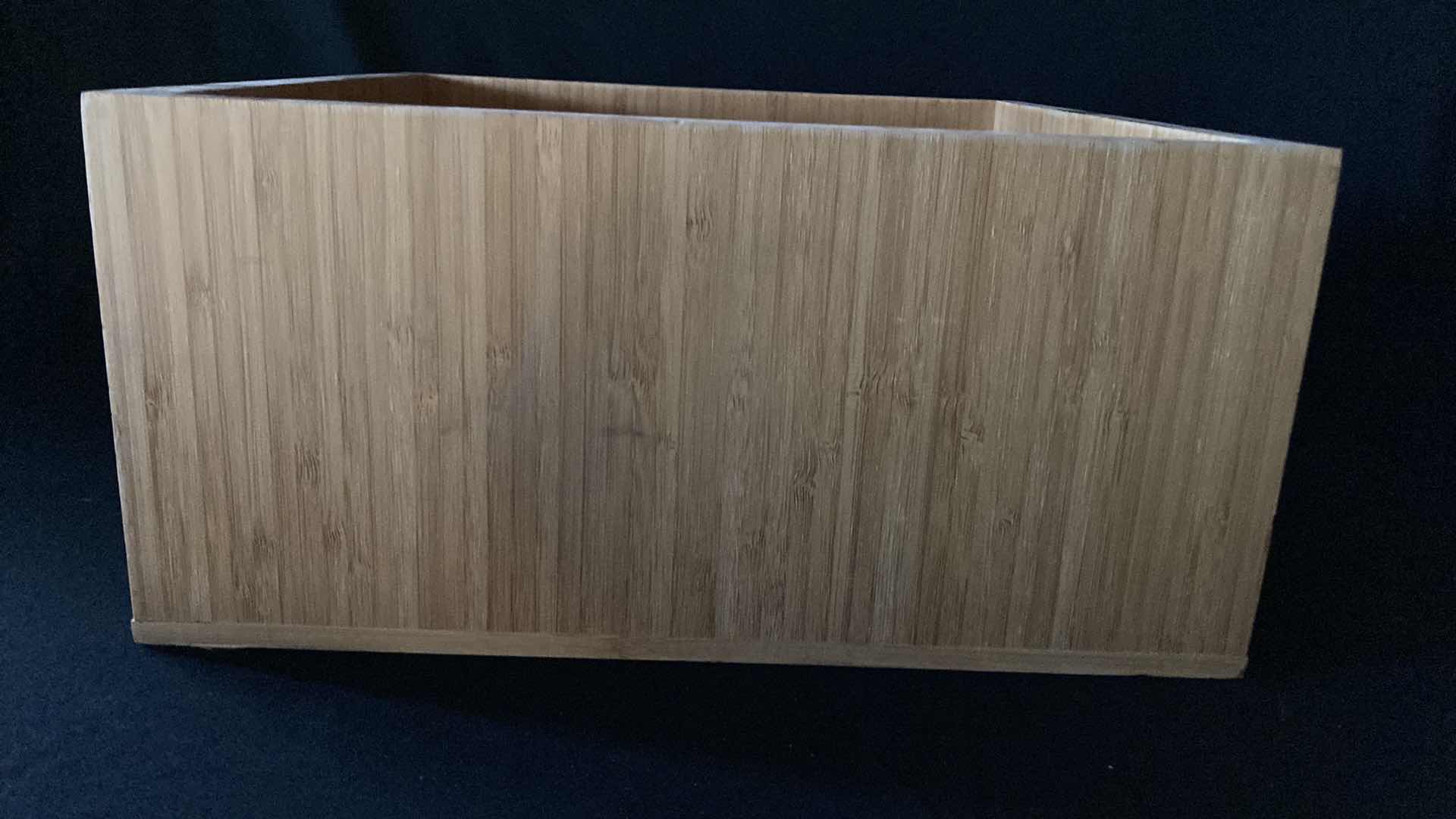 Photo 2 of EDGE GRAIN WOOD PLANTER BOX 12.75” X 12.75” H 6”