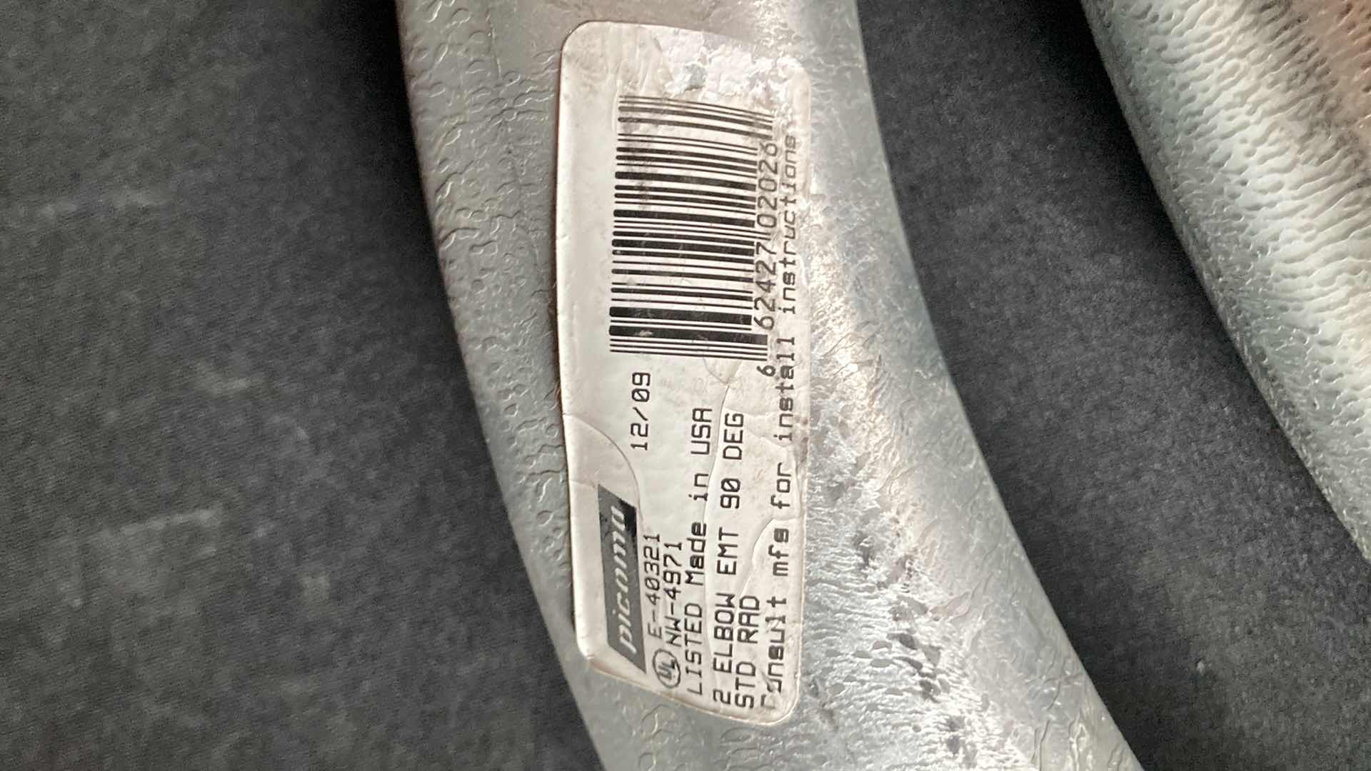 View 3 of PICOMA 90 DEGREE GALVANIZED STEEL CONDUIT 2.25” X 25”