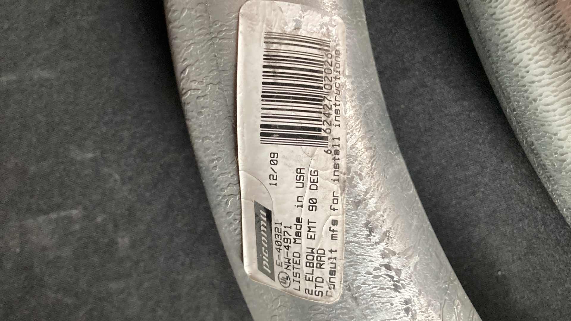View 3 of PICOMA 90 DEGREE GALVANIZED STEEL CONDUIT 2.25” X 25”