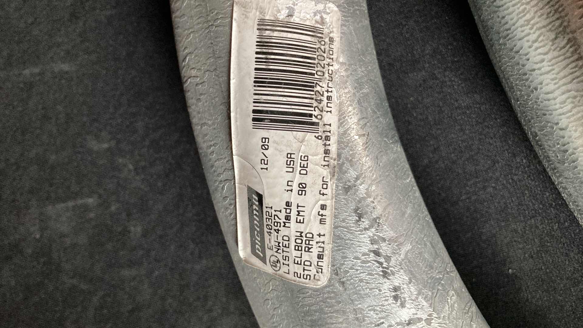 View 3 of PICOMA 90 DEGREE GALVANIZED STEEL CONDUIT 2.25” X 25”