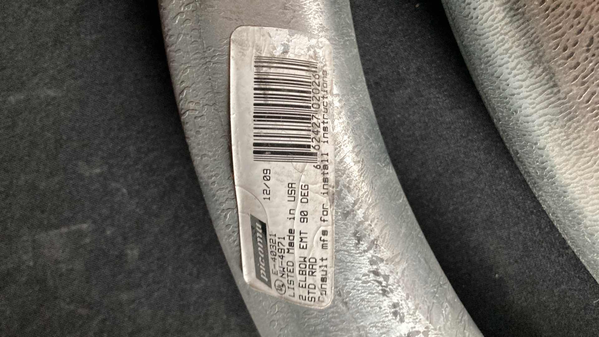 Photo 1 of PICOMA 90 DEGREE GALVANIZED STEEL CONDUIT 2.25” X 25”