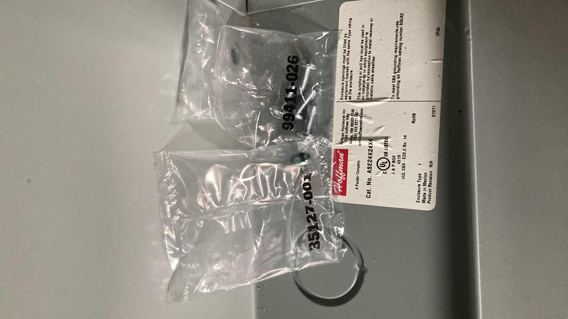 Photo 1 of NEW HOFFMAN ENCLOSED ELECTRICAL BOX CAT. NO. ASE24X24X4