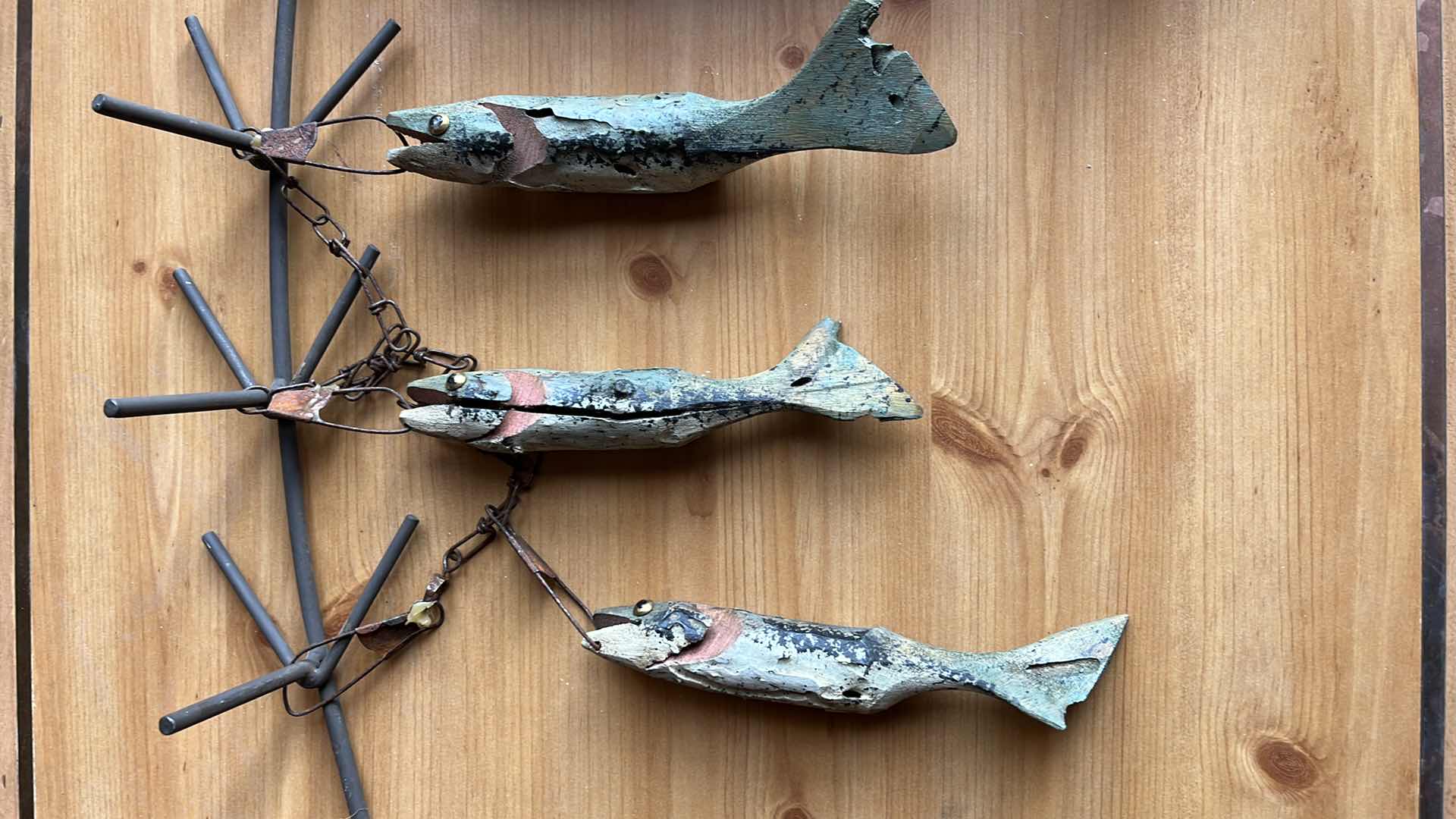 Photo 1 of VINTAGE FISHING WALL HANGING 35” X 21”