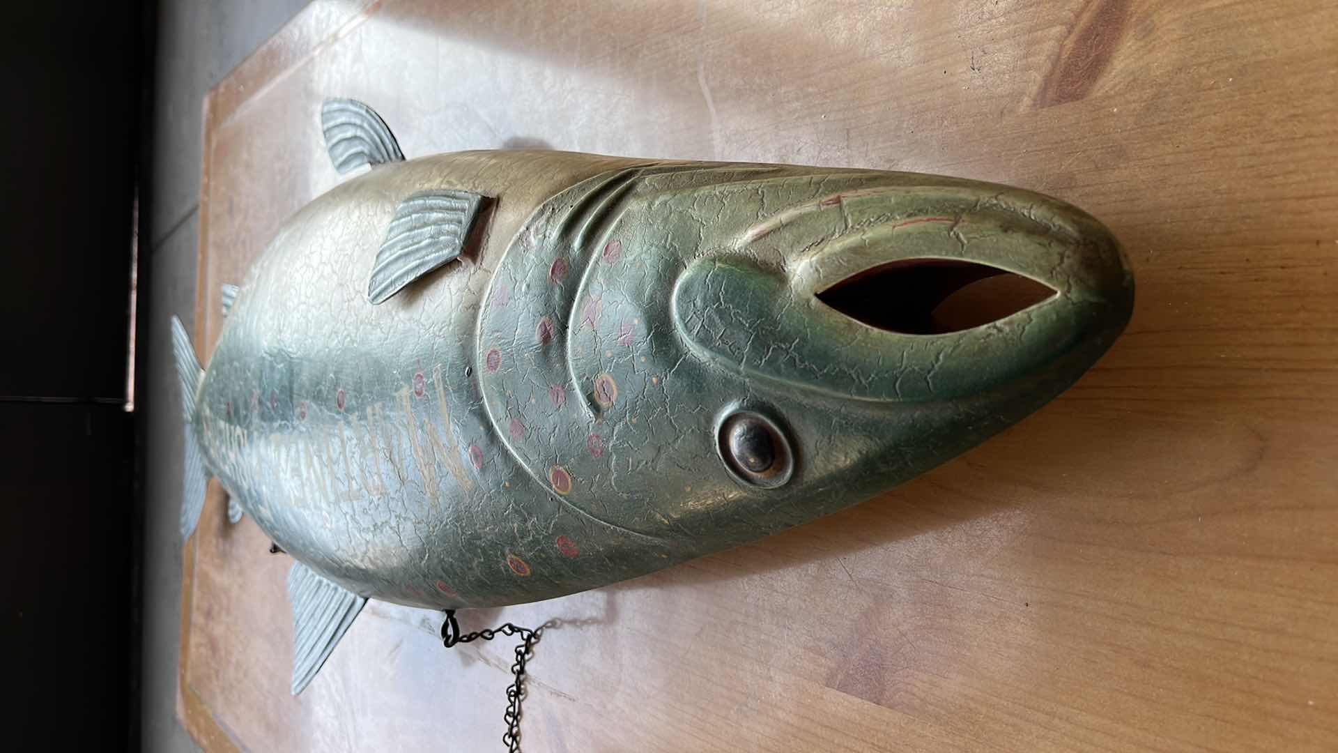 Photo 1 of VINTAGE METAL FISH WALL HANGING 43.5” X 16”