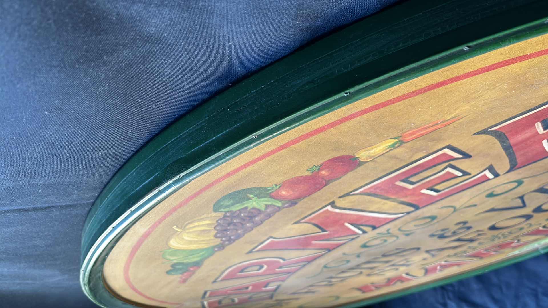 Photo 1 of VINTAGE FARMERS MARKET DOUBLE SIDED CEILING HANGING DECOR 66.25” X 43.25”