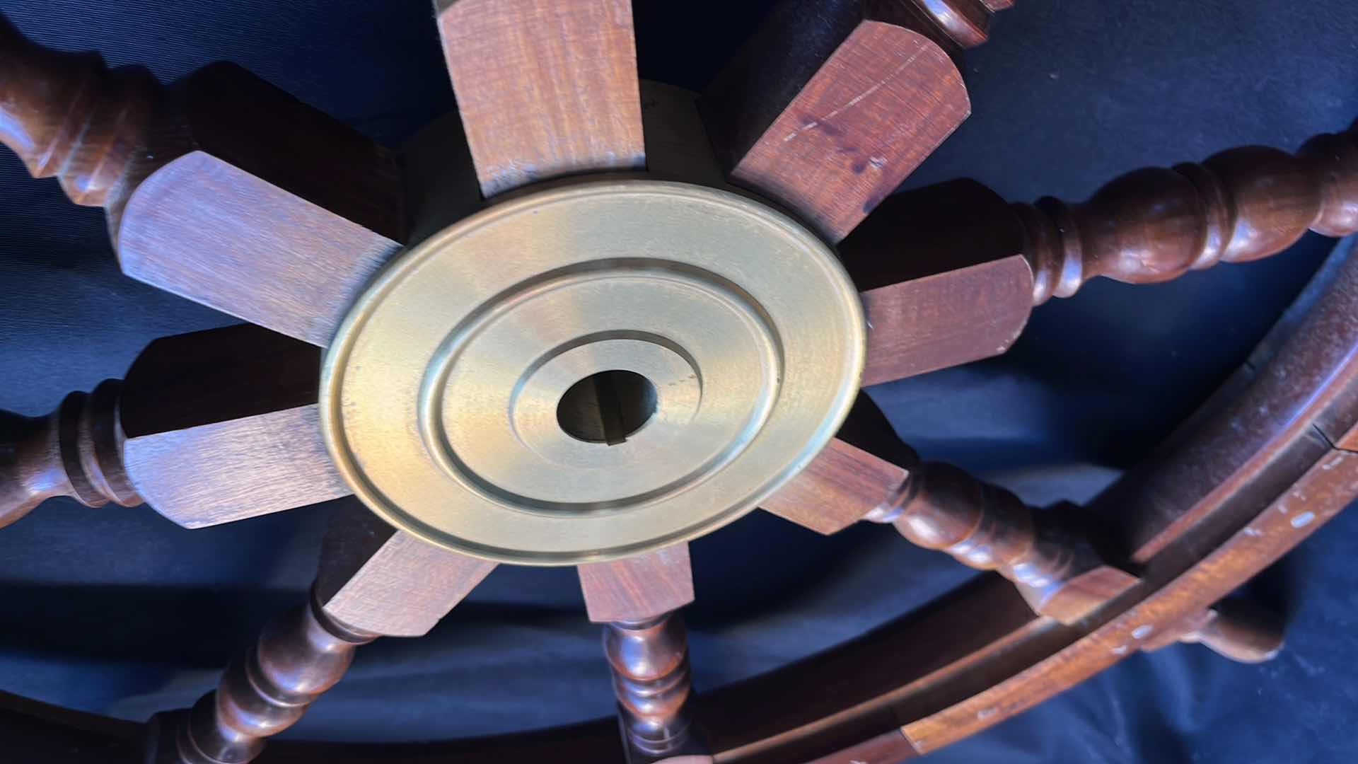 Photo 1 of VINTAGE WOODEN SHIP WHEEL 36.5”