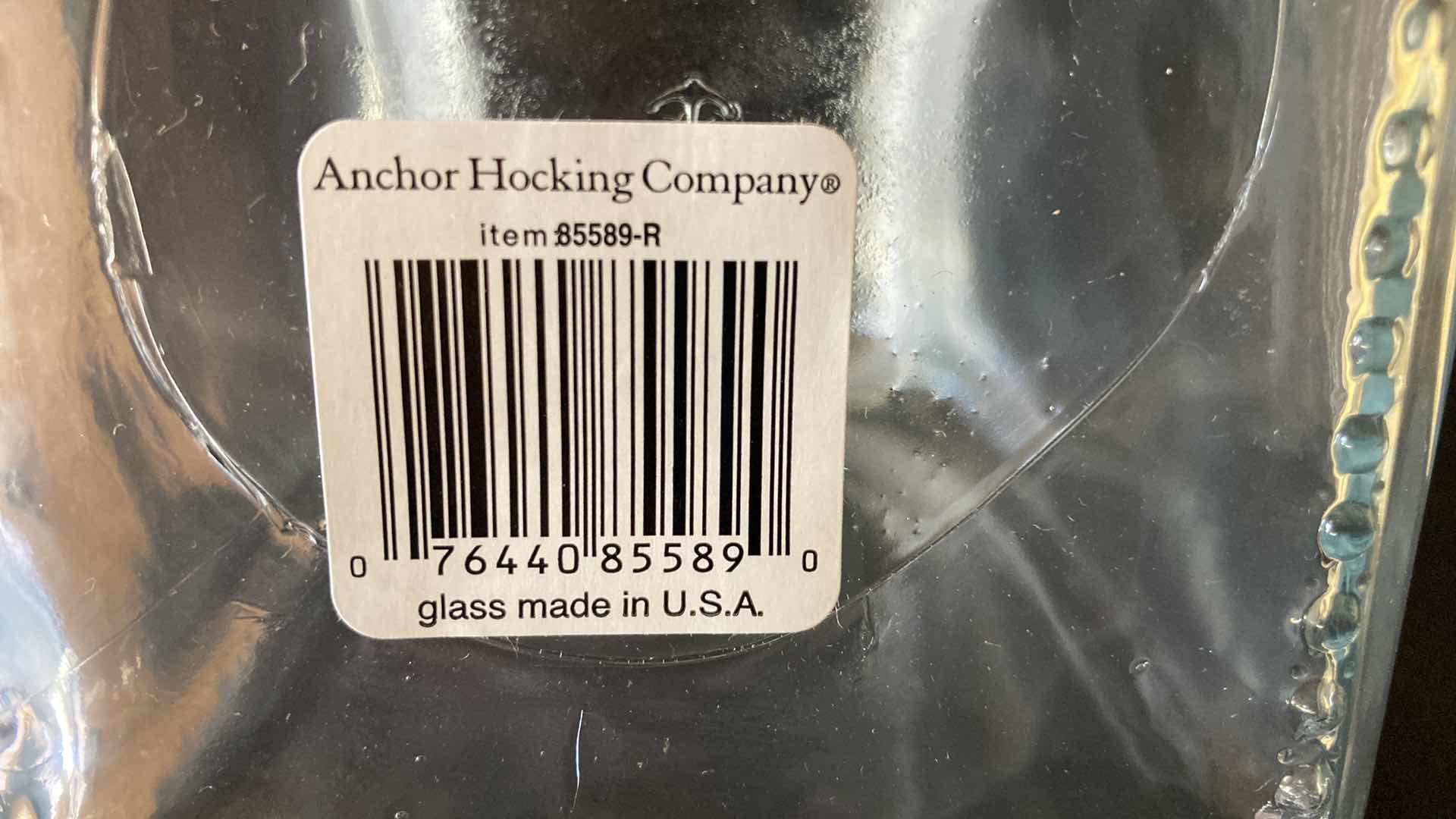Photo 1 of NEW ANCHOR HOCKING CO 2QT SQUARE GLASS STORAGE JARS (4)