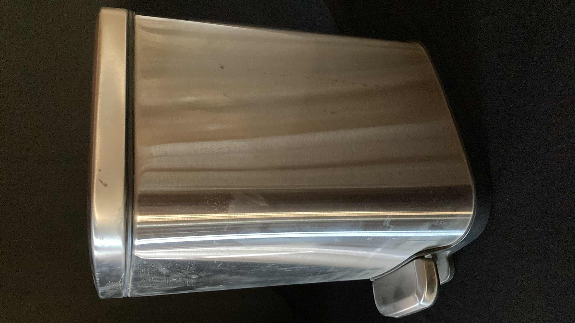 Photo 3 of STAINLESS STEEL MINI TRASHCAN 8” X 10” H 11.25”