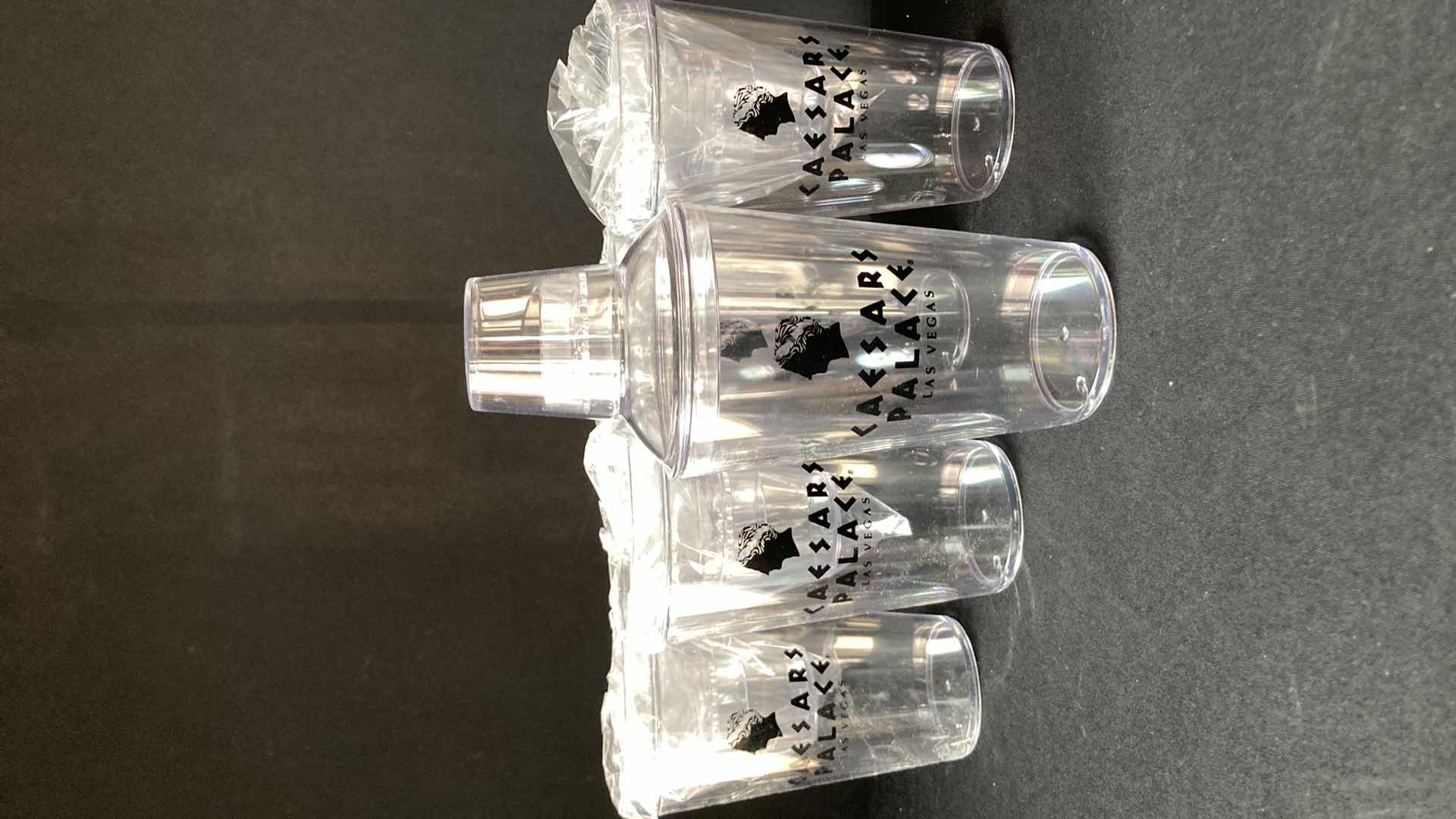 Photo 1 of NEW CAESARS PALACE PLASTIC SHAKERS (5)