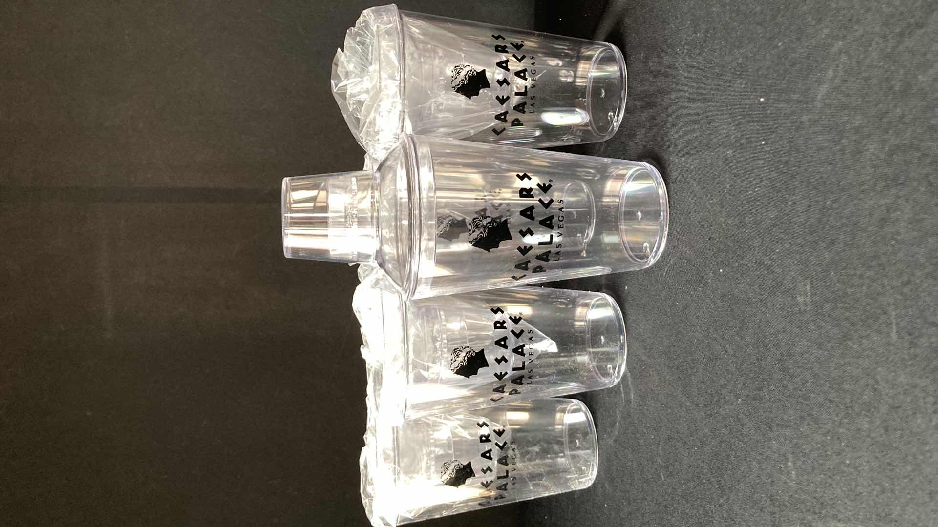 Photo 1 of NEW CAESARS PALACE PLASTIC SHAKERS (5)