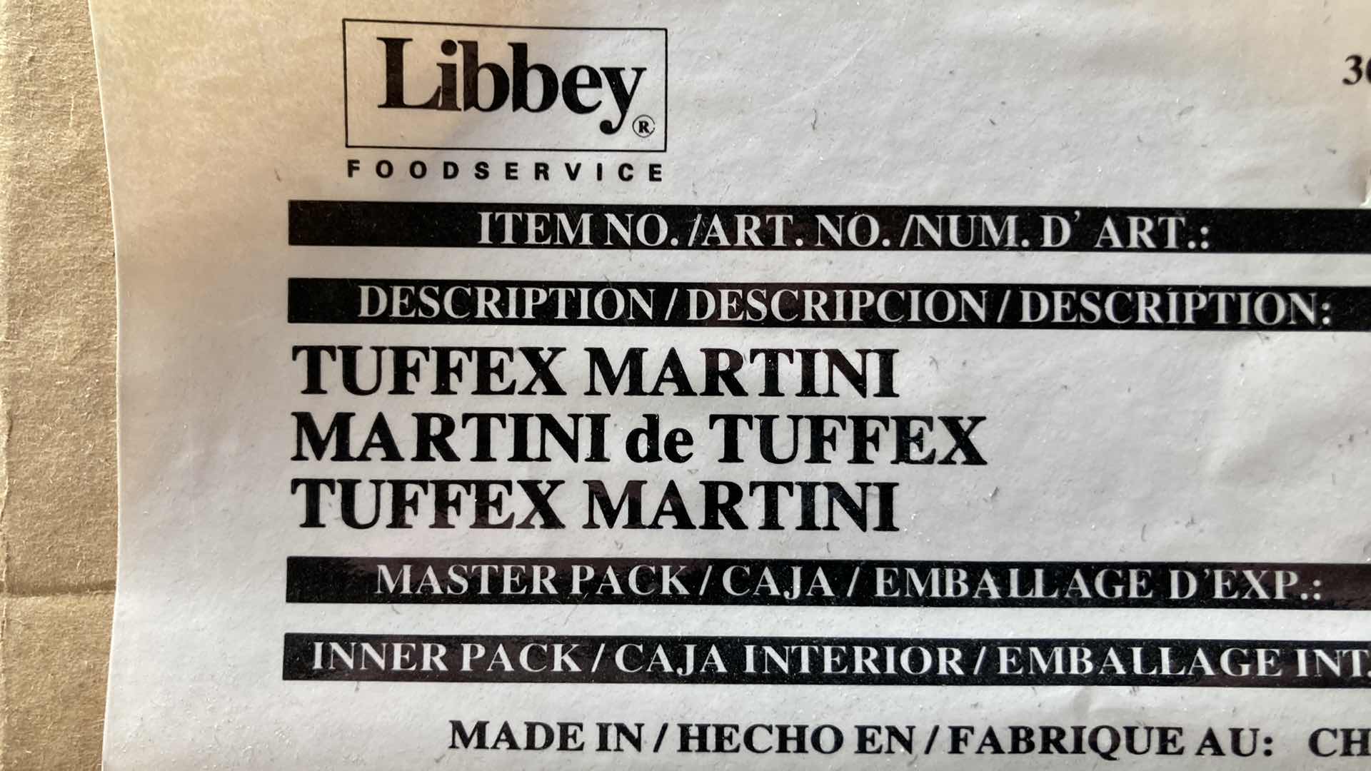 Photo 1 of NEW LIBBEY TUFFEX MARTINI GLASSES (12)