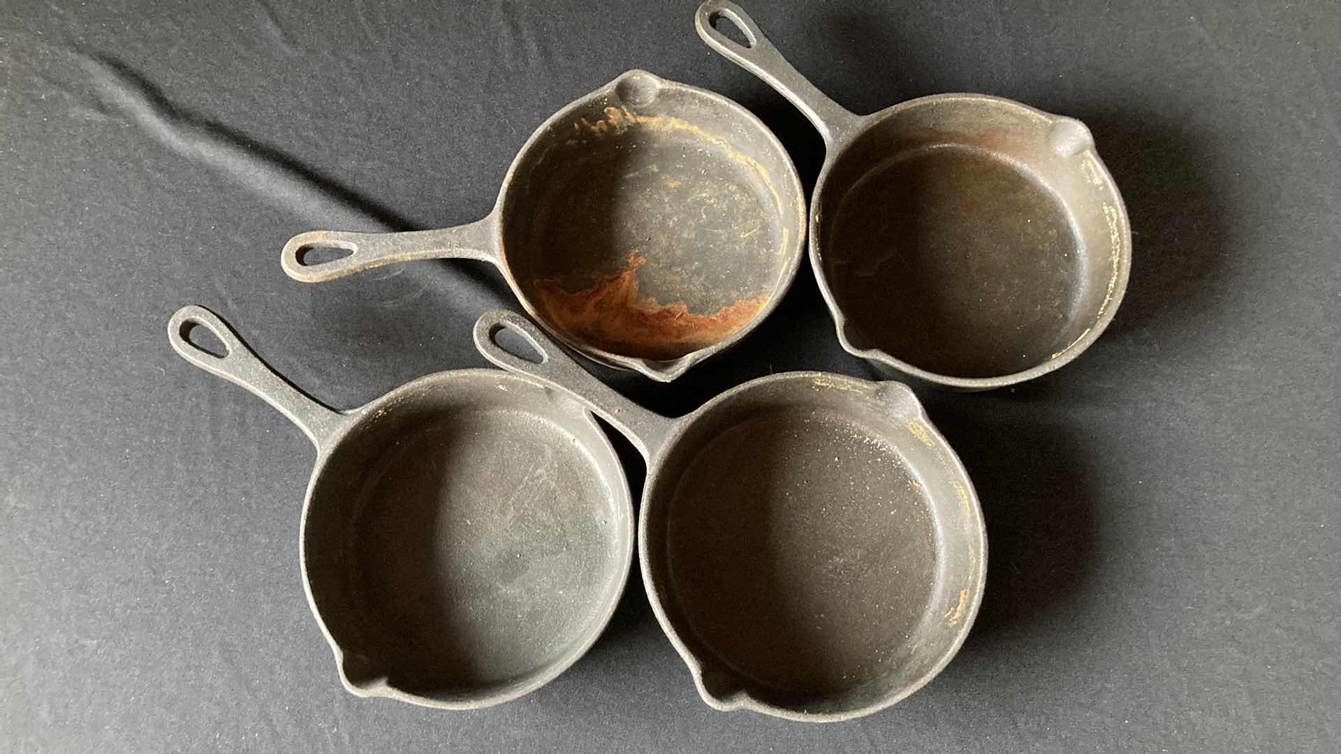 Photo 1 of CAST IRON 6” SKILLETS (4)