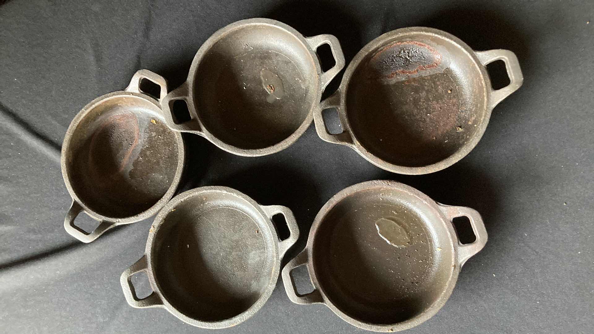 Photo 1 of CAST IRON 4.5” SKILLETS (4)