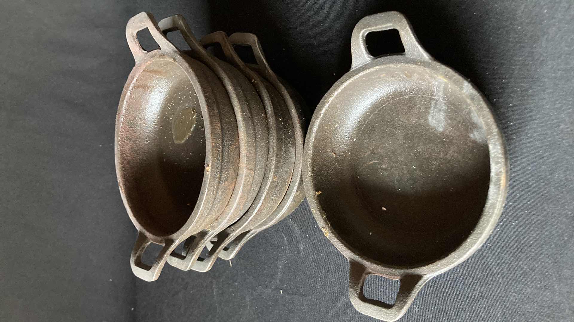 Photo 1 of CAST IRON 4.5” SKILLETS (4)