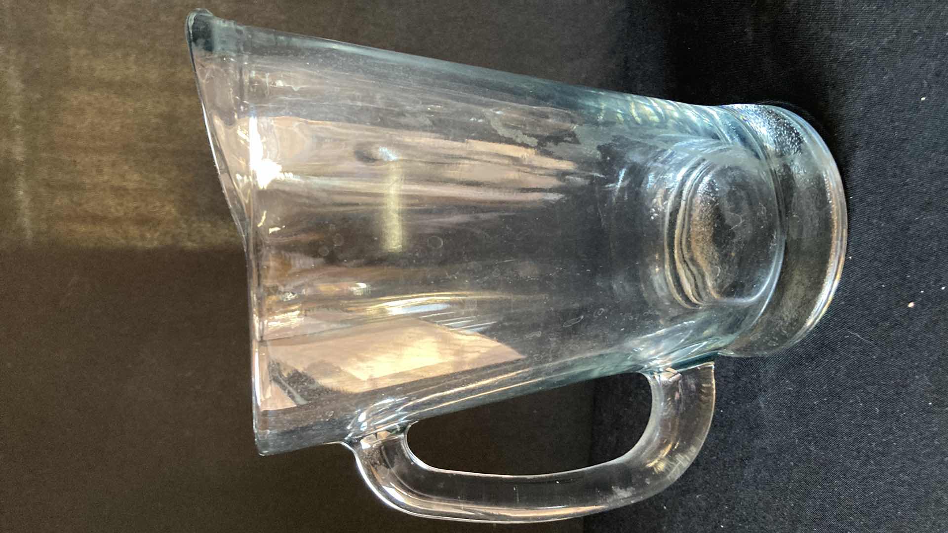 Photo 1 of CLEAR GLASS 9” BAR PITCHERS (2)