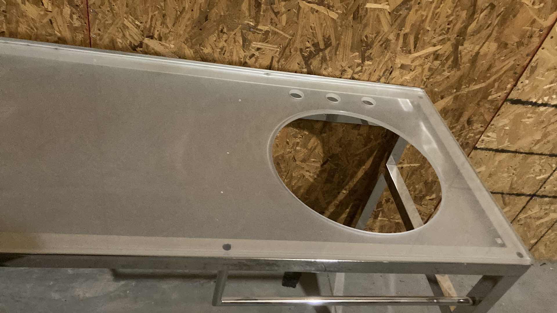 Photo 1 of NEW DECOLAV BATHROOM VANITY GLASSTOP COUNTER MODEL 5575 80” X 24” H 32.5”