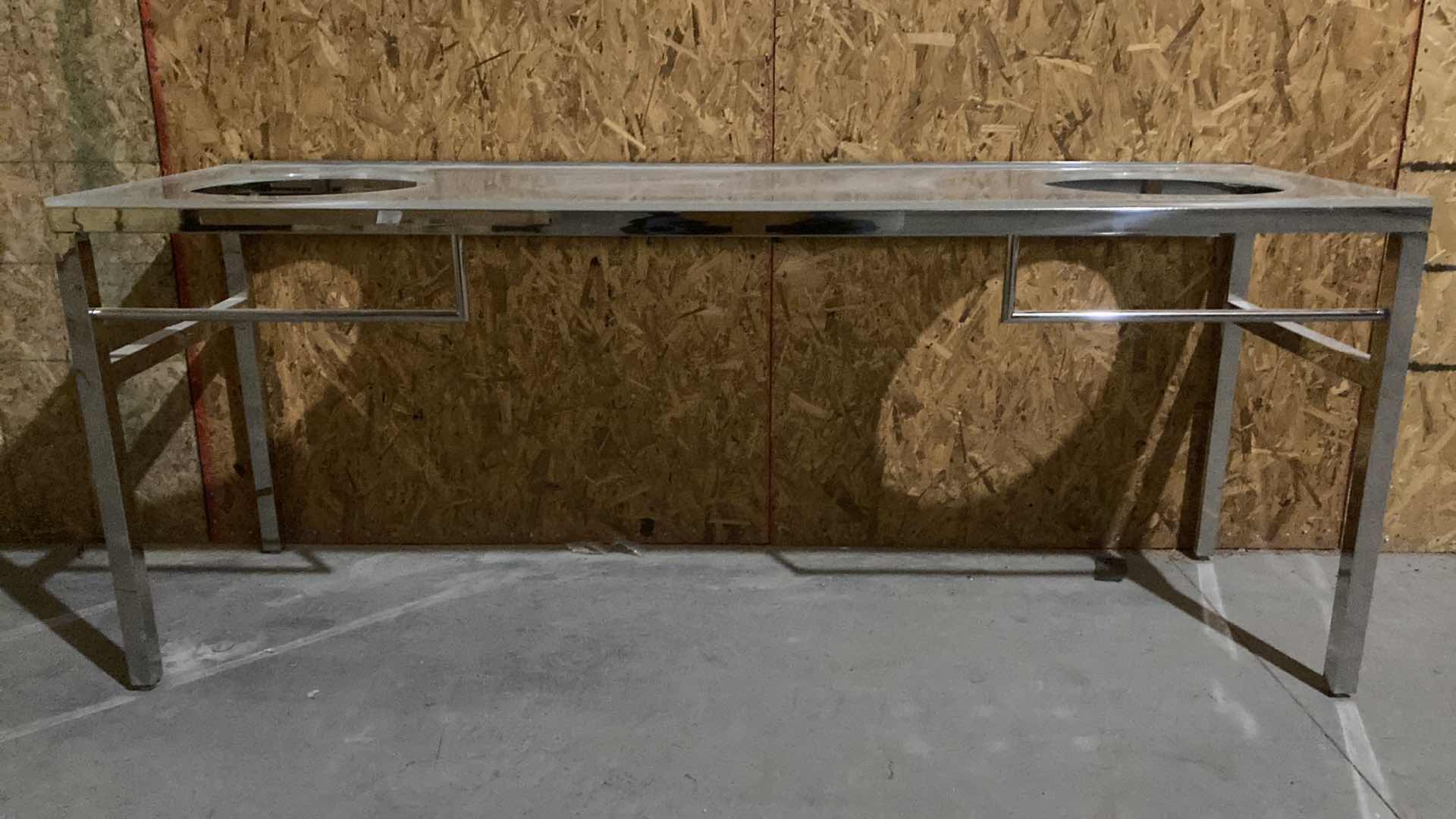 Photo 1 of NEW DECOLAV BATHROOM VANITY GLASSTOP COUNTER MODEL 5575 80” X 24” H 32.5”