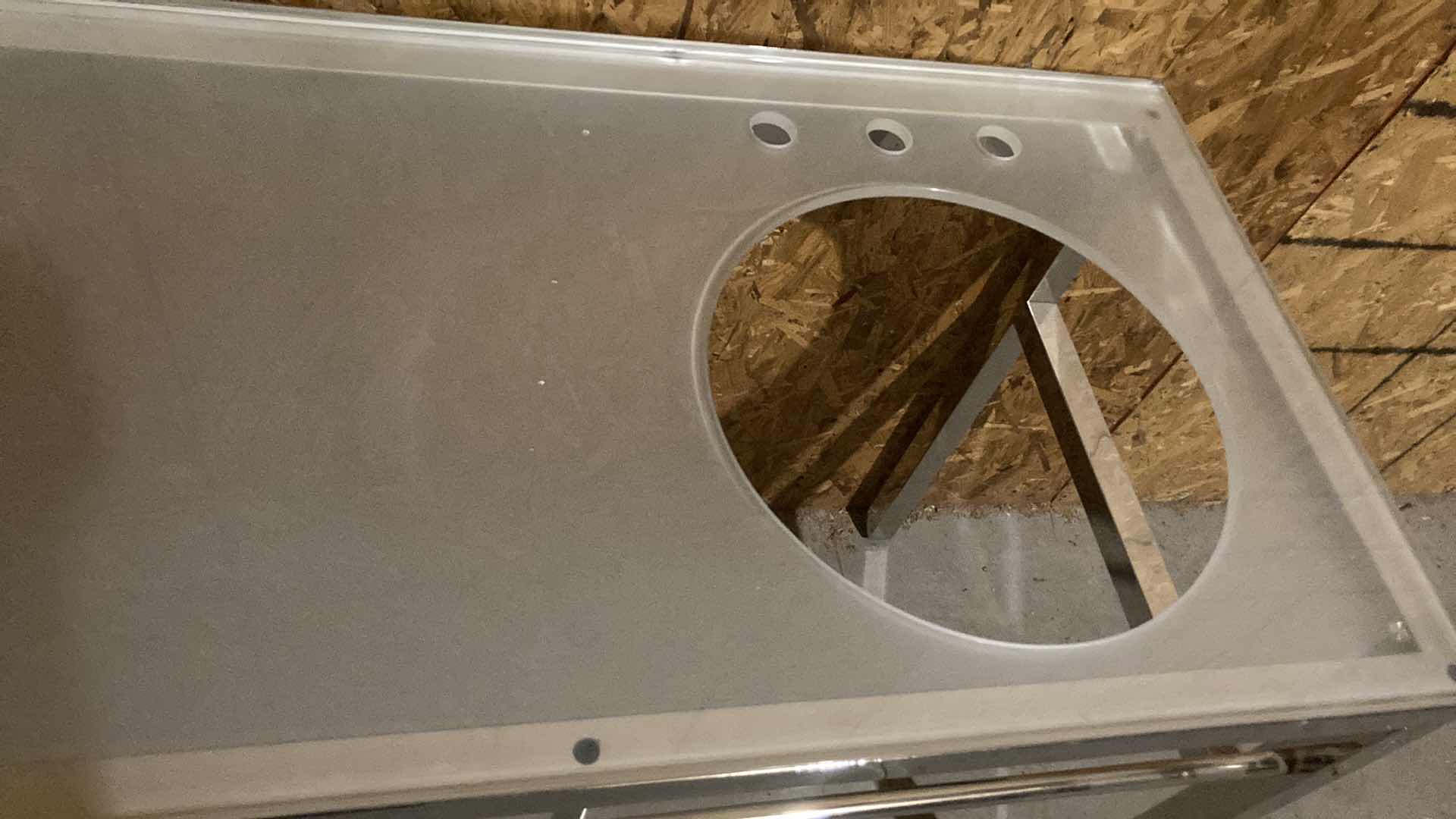 Photo 6 of NEW DECOLAV BATHROOM VANITY GLASSTOP COUNTER MODEL 5575 80” X 24” H 32.5”