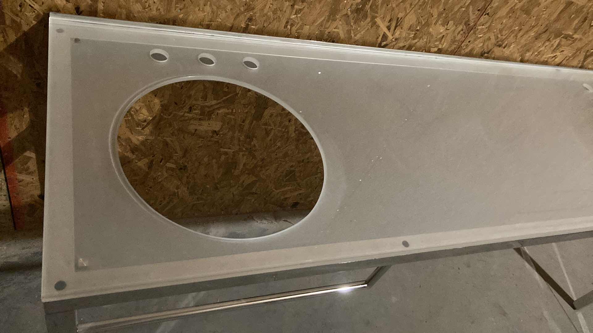 Photo 5 of NEW DECOLAV BATHROOM VANITY GLASSTOP COUNTER MODEL 5575 80” X 24” H 32.5”