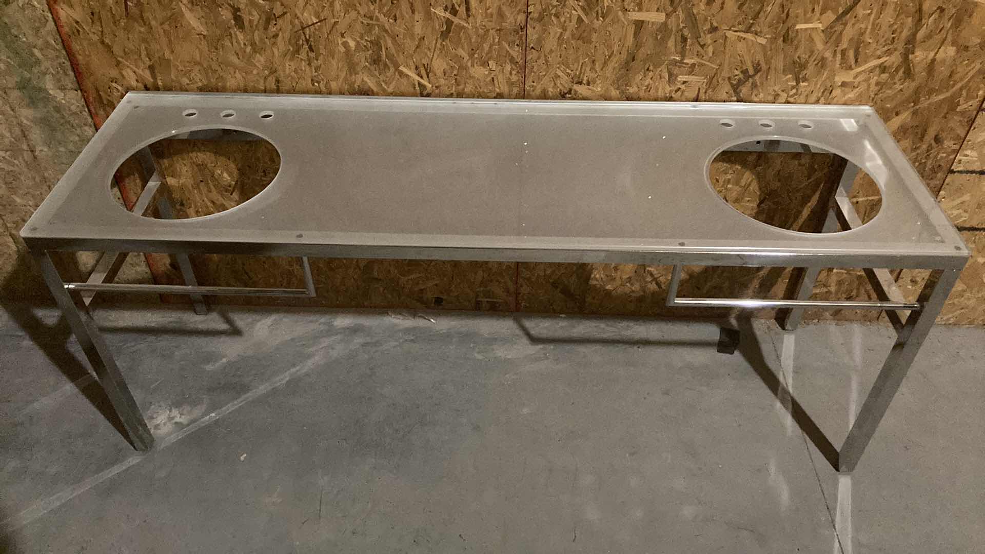 Photo 1 of NEW DECOLAV BATHROOM VANITY GLASSTOP COUNTER MODEL 5575 80” X 24” H 32.5”