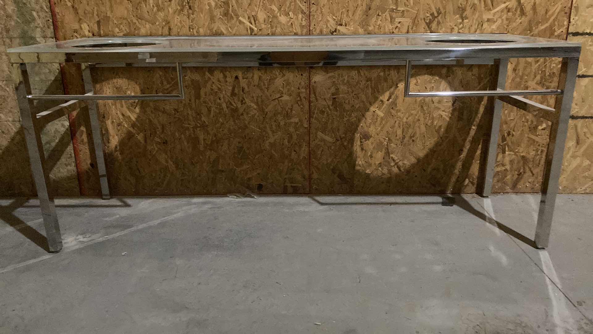 Photo 1 of NEW DECOLAV BATHROOM VANITY GLASSTOP COUNTER MODEL 5575 80” X 24” H 32.5”