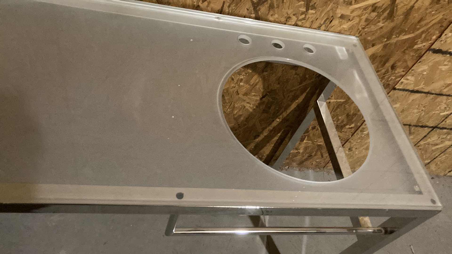 Photo 6 of NEW DECOLAV BATHROOM VANITY GLASSTOP COUNTER MODEL 5575 80” X 24” H 32.5”