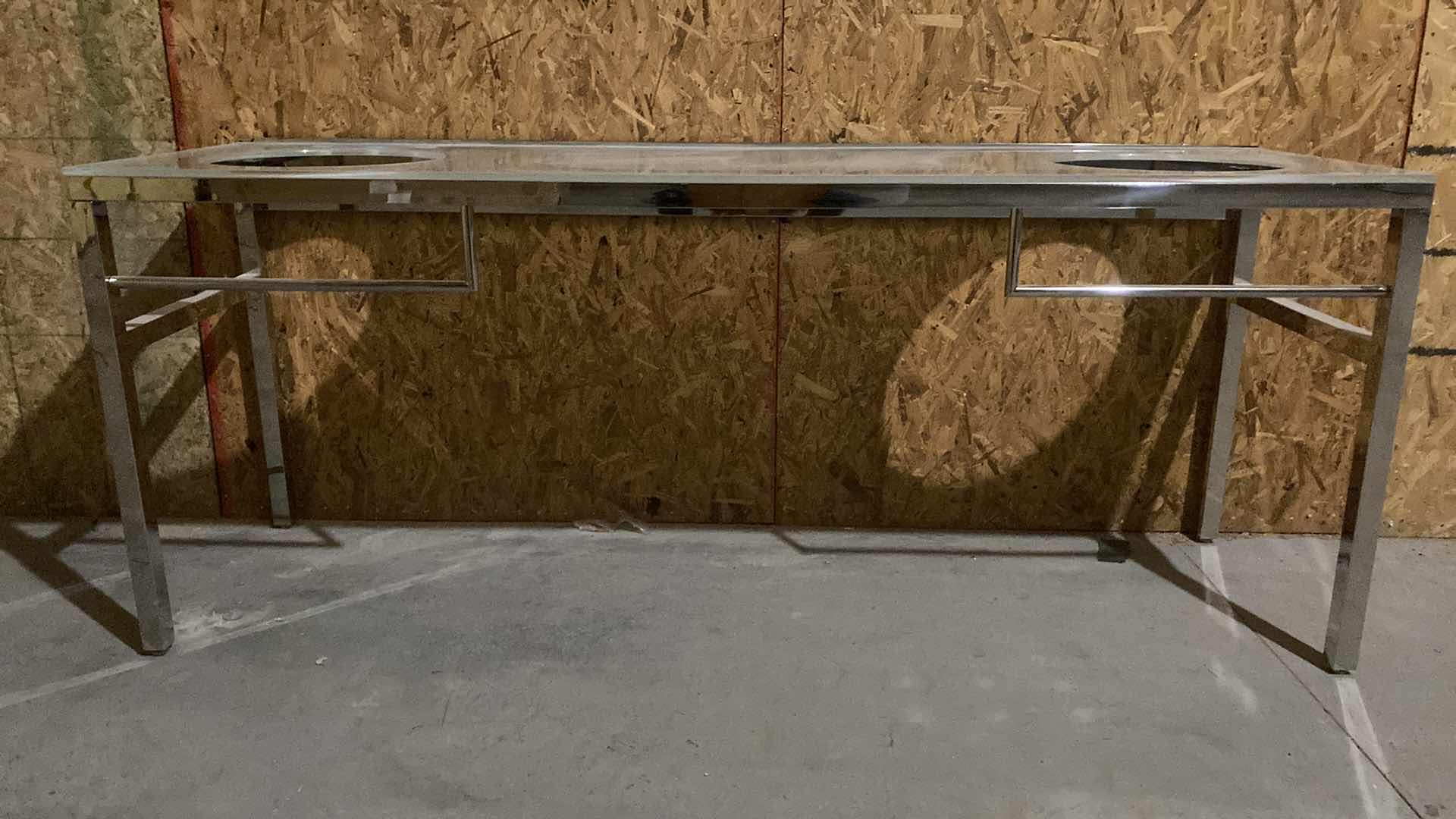 Photo 2 of NEW DECOLAV BATHROOM VANITY GLASSTOP COUNTER MODEL 5575 80” X 24” H 32.5”