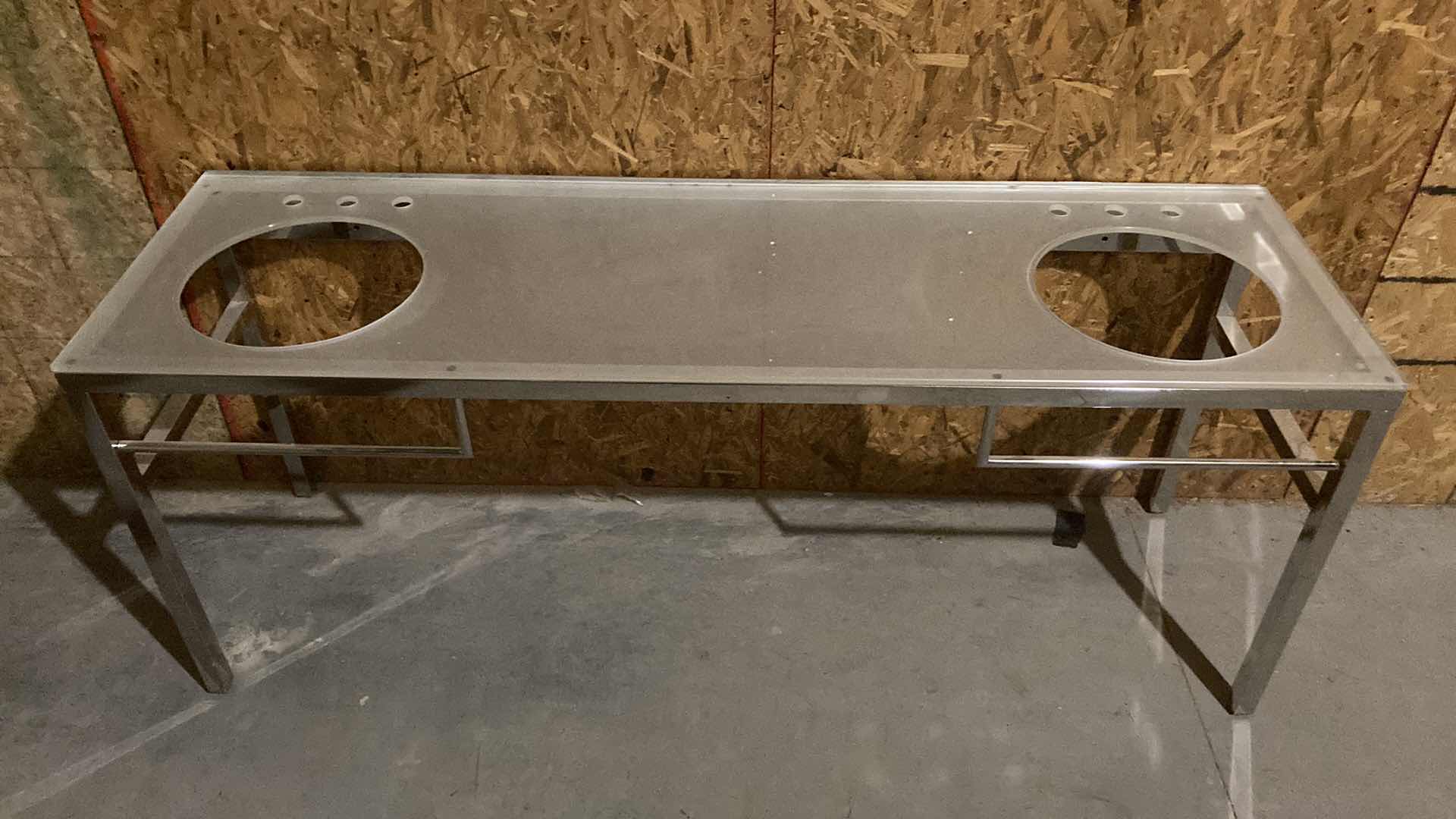 Photo 1 of NEW DECOLAV BATHROOM VANITY GLASSTOP COUNTER MODEL 5575 80” X 24” H 32.5”