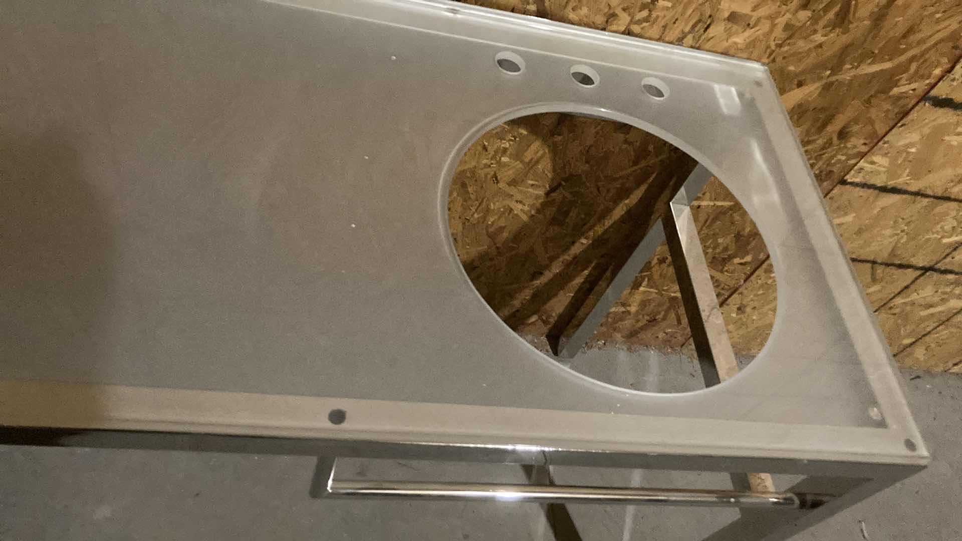 Photo 6 of NEW DECOLAV BATHROOM VANITY GLASSTOP COUNTER MODEL 5575 80” X 24” H 32.5”