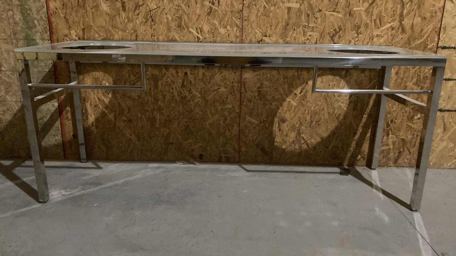 Photo 2 of NEW DECOLAV BATHROOM VANITY GLASSTOP COUNTER MODEL 5575 80” X 24” H 32.5”