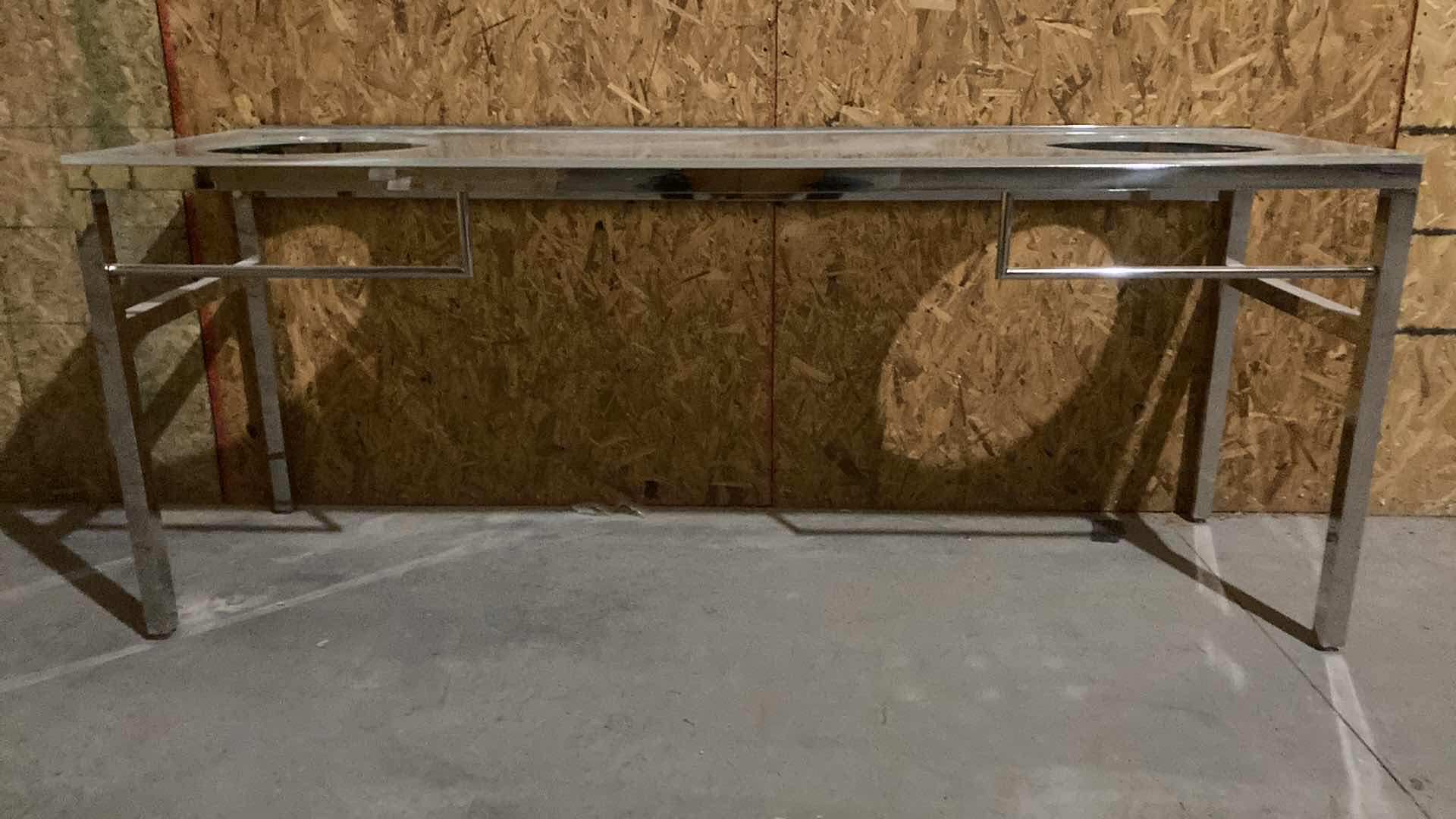 Photo 1 of NEW DECOLAV BATHROOM VANITY GLASSTOP COUNTER MODEL 5575 80” X 24” H 32.5”