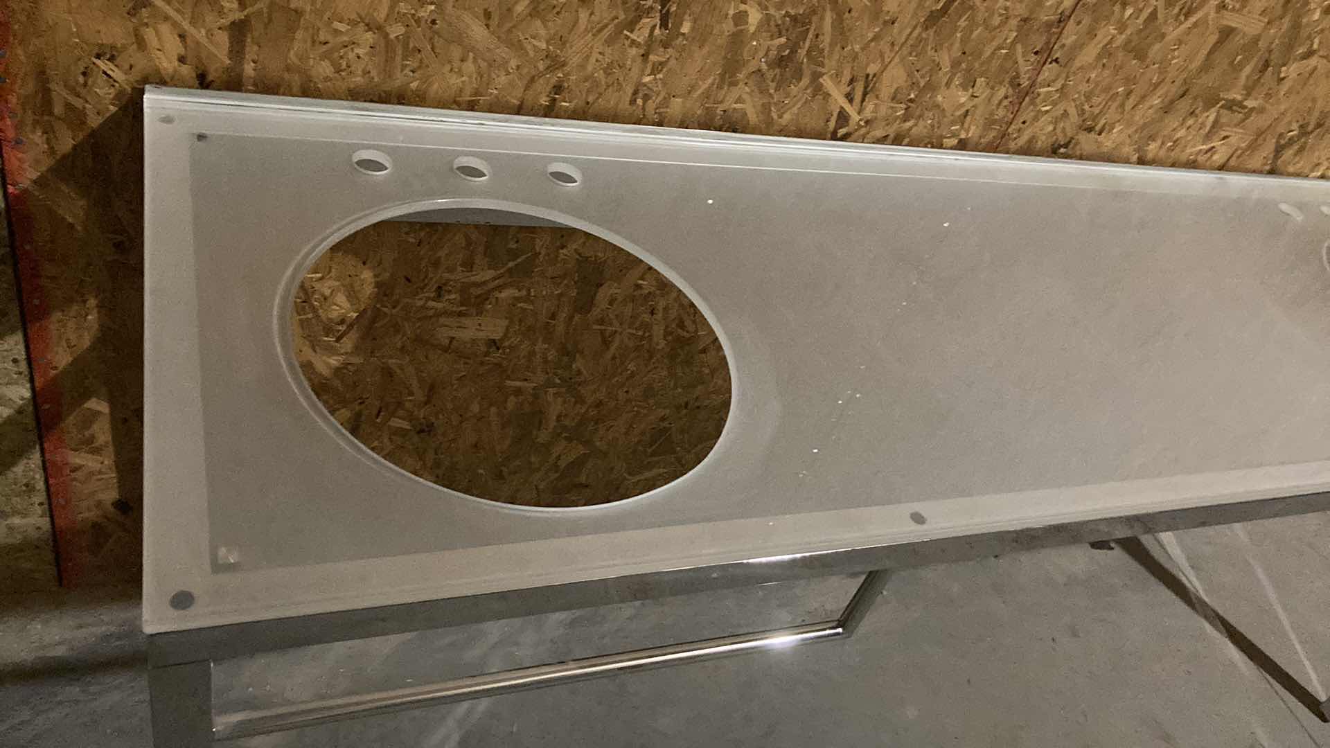 Photo 5 of NEW DECOLAV BATHROOM VANITY GLASSTOP COUNTER MODEL 5575 80” X 24” H 32.5”