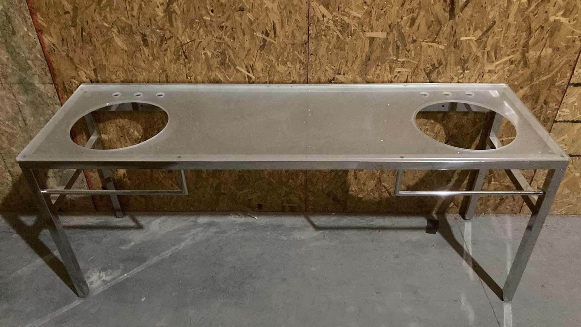 Photo 1 of NEW DECOLAV BATHROOM VANITY GLASSTOP COUNTER MODEL 5575 80” X 24” H 32.5”