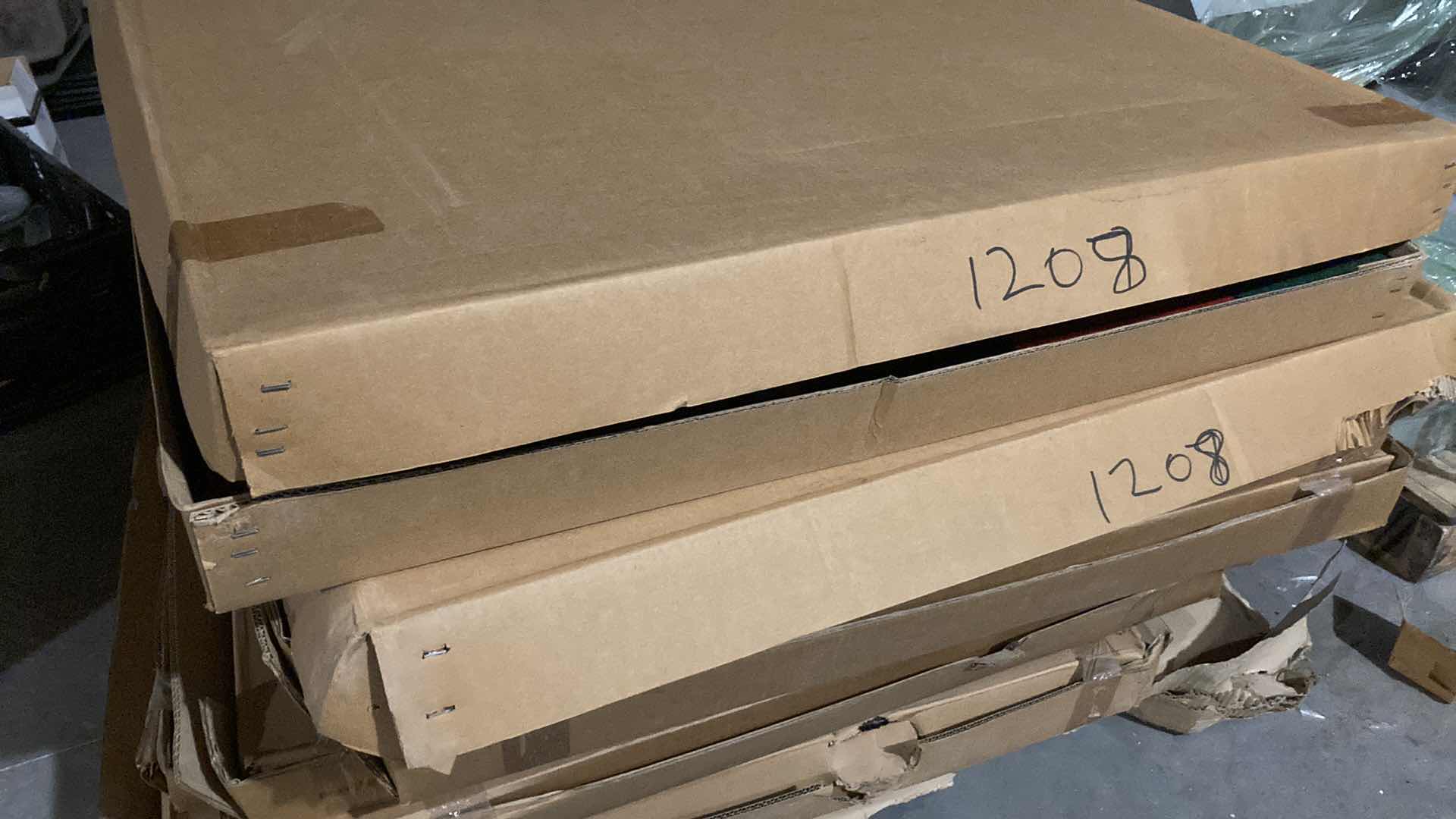 Photo 3 of ABSTRACT COLORED CARPET TILES (APPROX 40) 36” X 36”