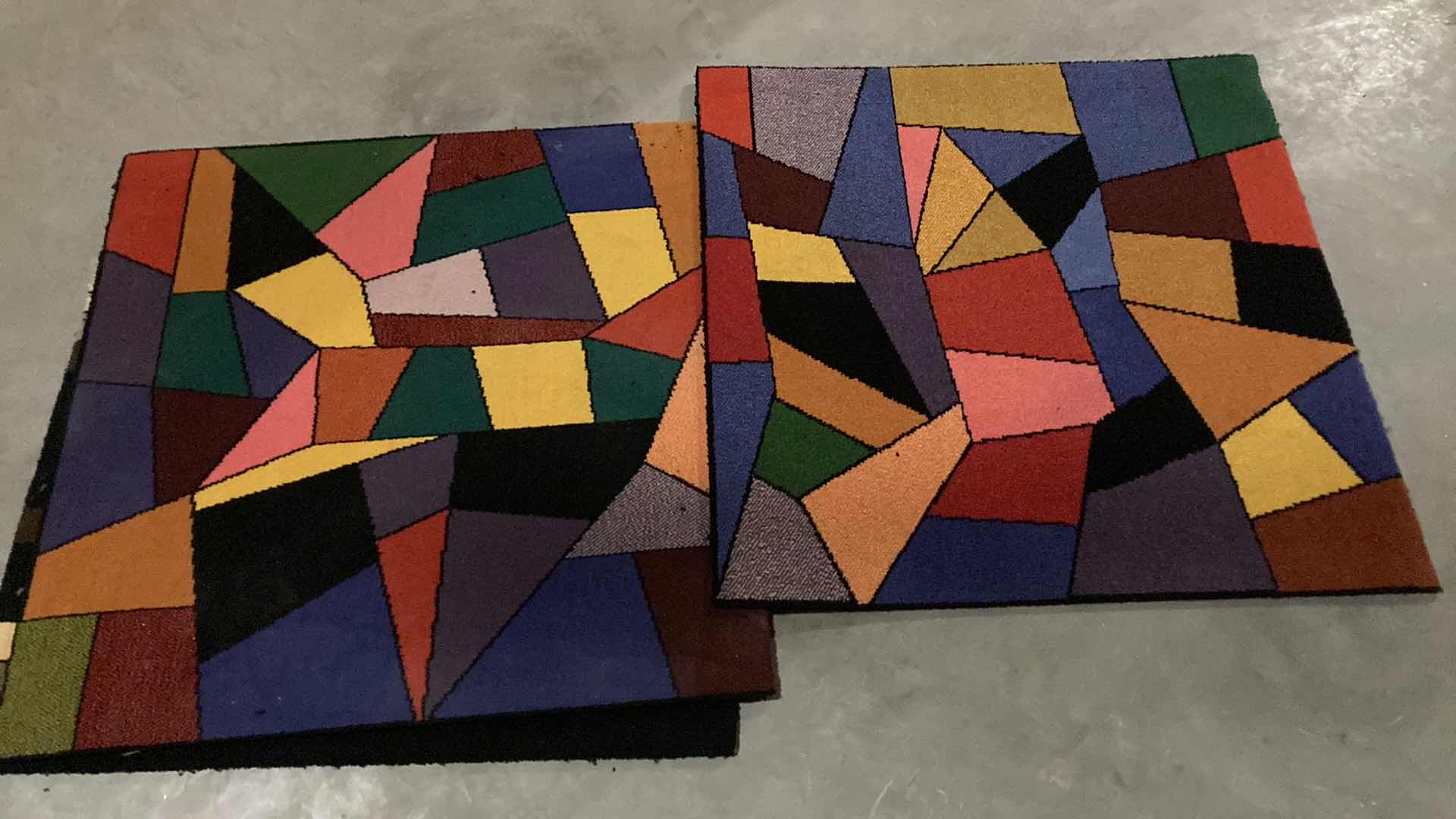 Photo 1 of ABSTRACT COLORED CARPET TILES (APPROX 30) 36” X 36”