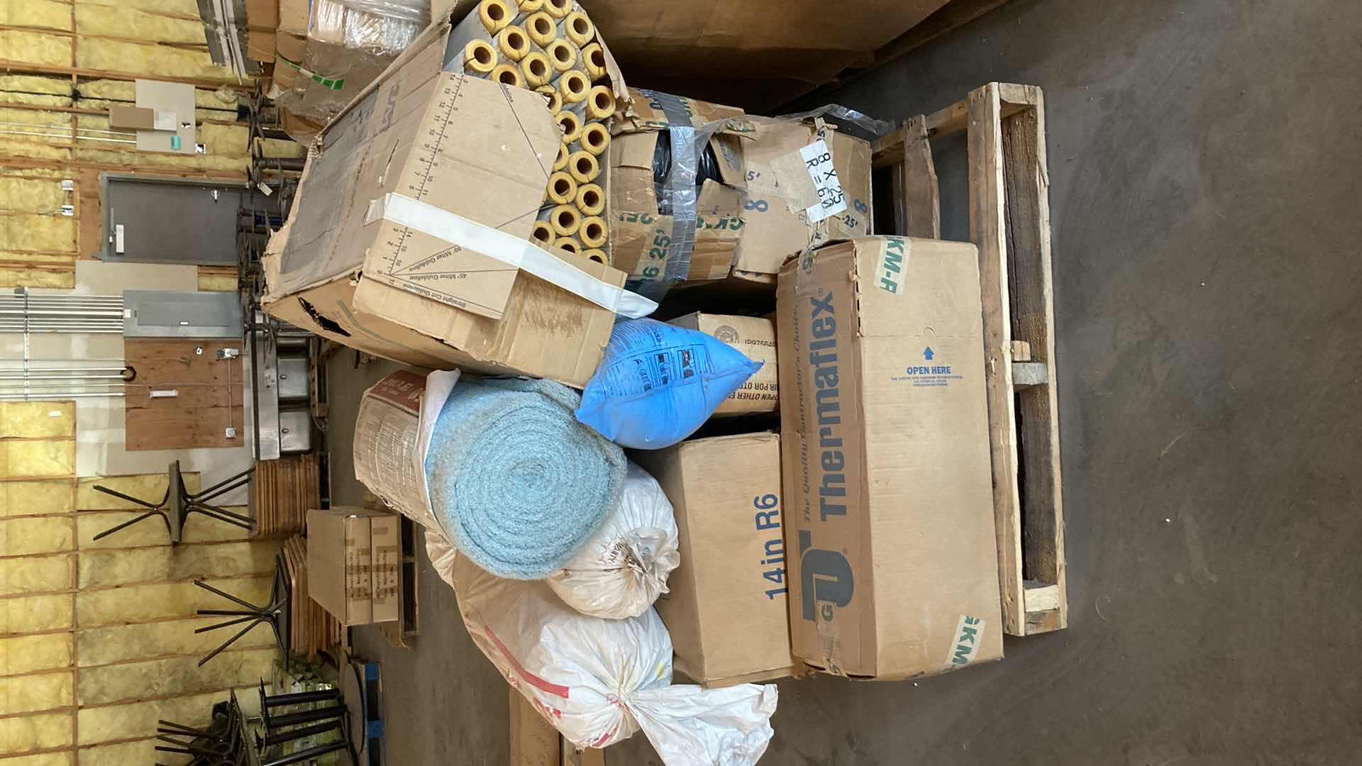 Photo 1 of INSULATION VARIOUS SIZES & PURPOSES ON PALLET