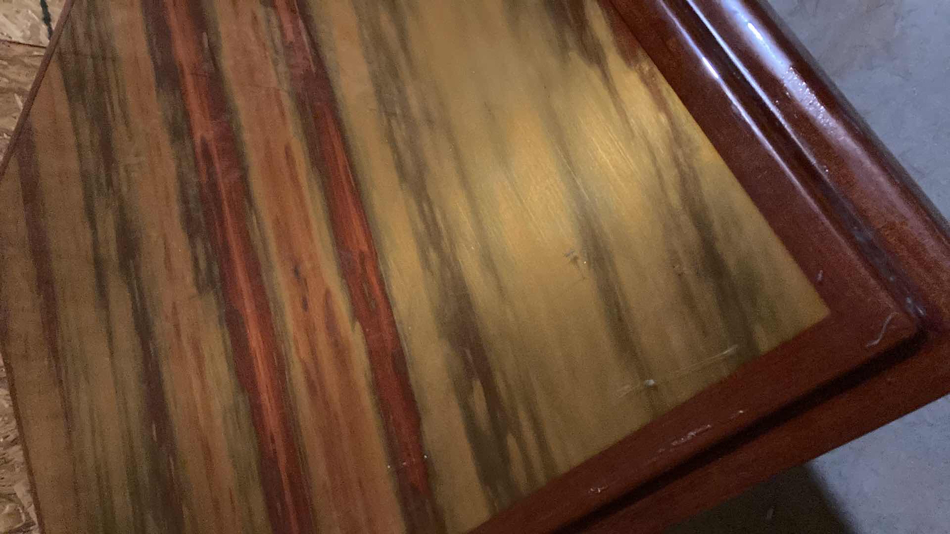 Photo 5 of DESIGN WORKS RESIN COATED TABLE TOP W SOLID STEEL BASE 38” X 30” H 30.5” (NO HARDWARE)