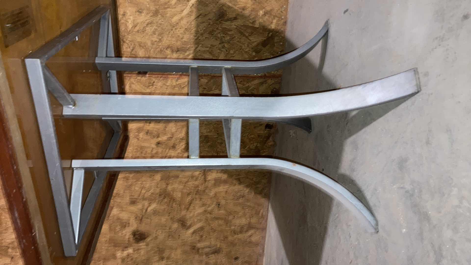 Photo 8 of DESIGN WORKS RESIN COATED TABLE TOP W SOLID STEEL BASE 38” X 30” H 30.5” (NO HARDWARE)