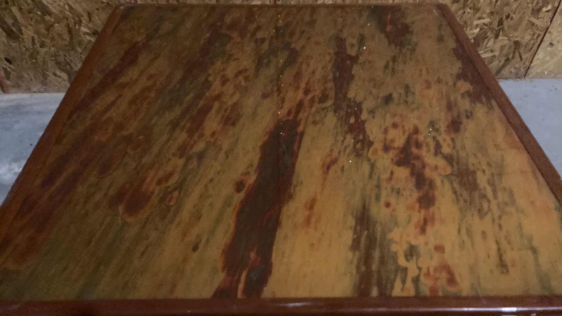 Photo 5 of DESIGN WORKS RESIN COATED TABLE TOP W SOLID STEEL BASE 38” X 38” H 26” (NO HARDWARE)