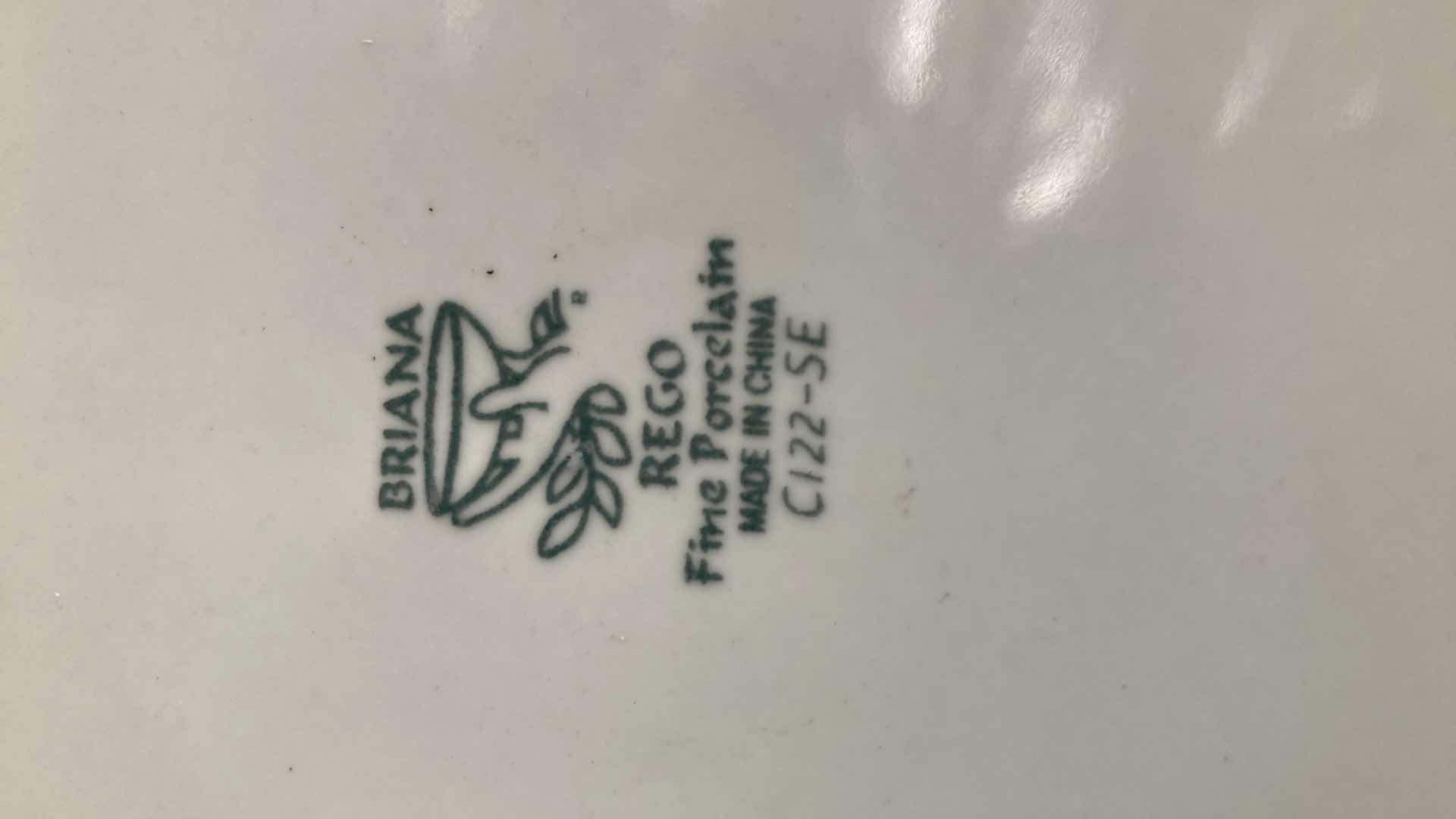 Photo 1 of BRIANA REGO FINE PORCELAIN 12” WHITE PLATE SET (10)