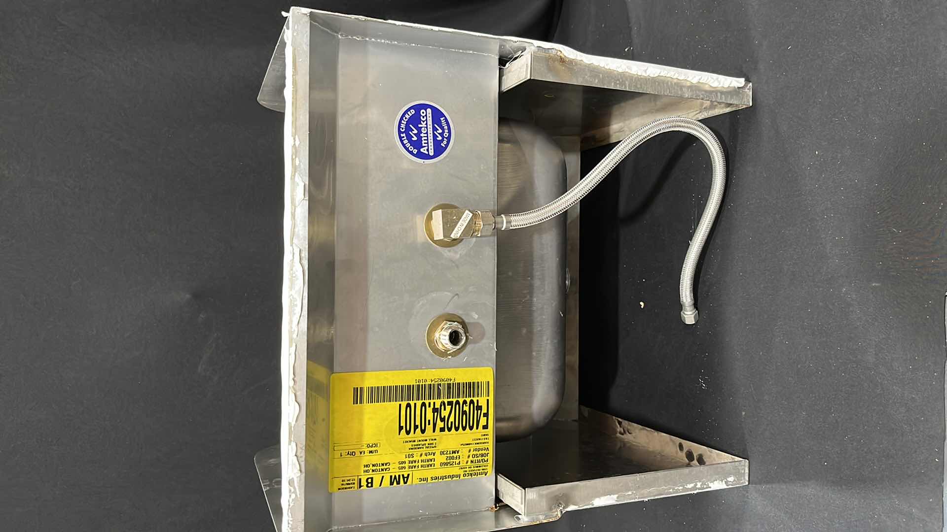 Photo 1 of AMTEKCO STAINLESS STEEL HAND SINK 15.5” X 17” X 18”H (MODEL #F4090254)